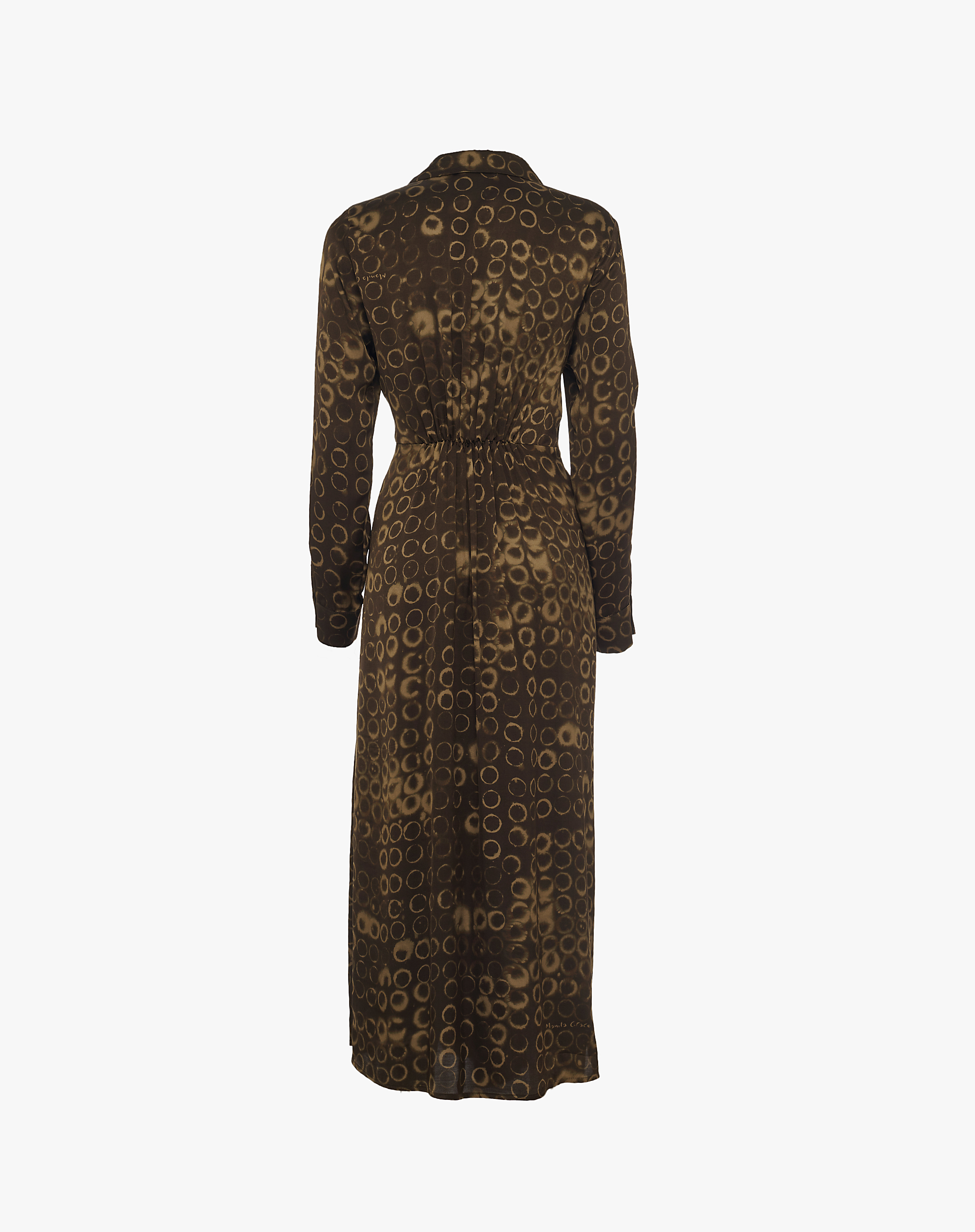 Abito Chemisier Lungo Con Stampa E Cintura Coordinata