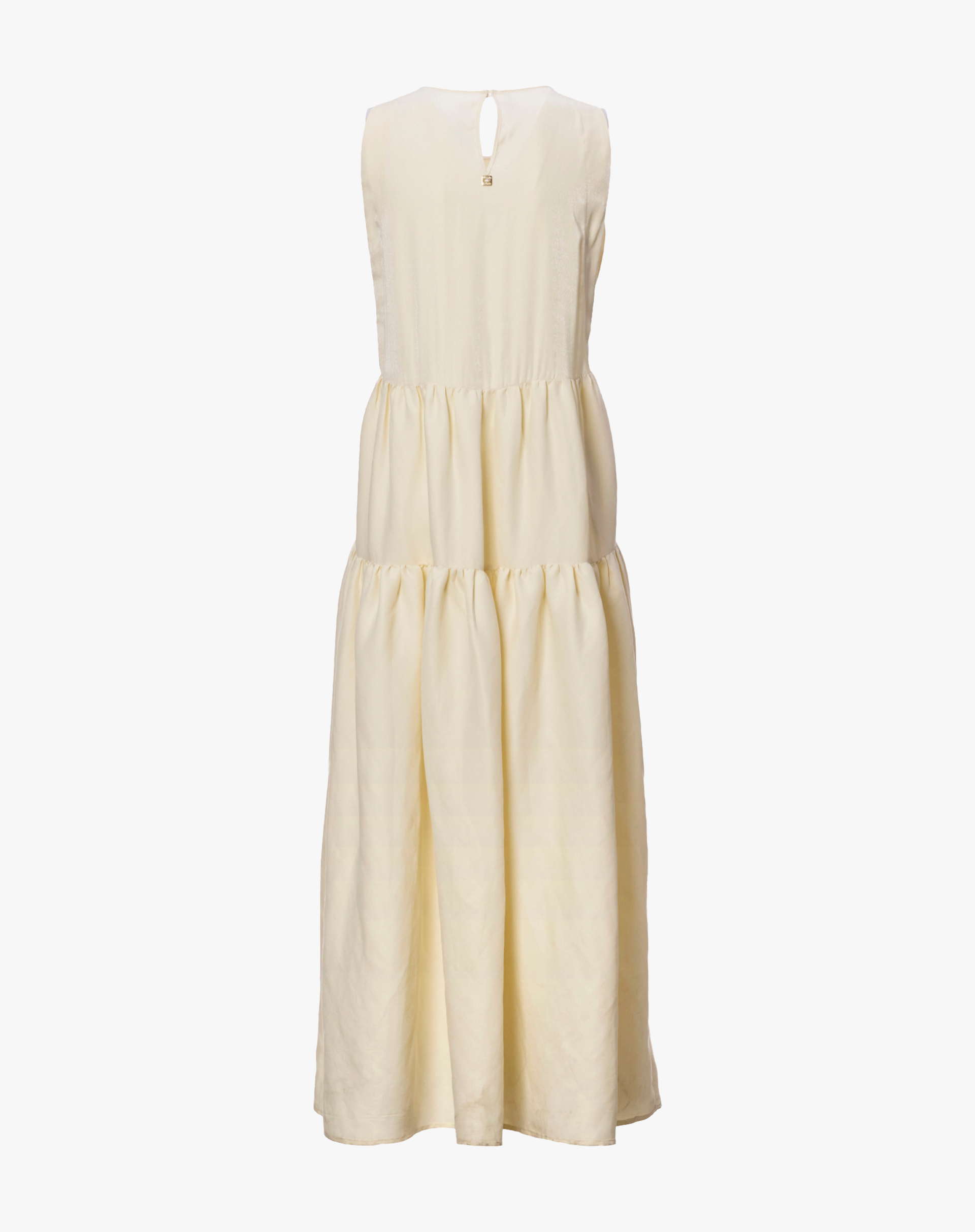 Long sleeveless dress with flounces - BUTTER - Manila Grace | Official Website