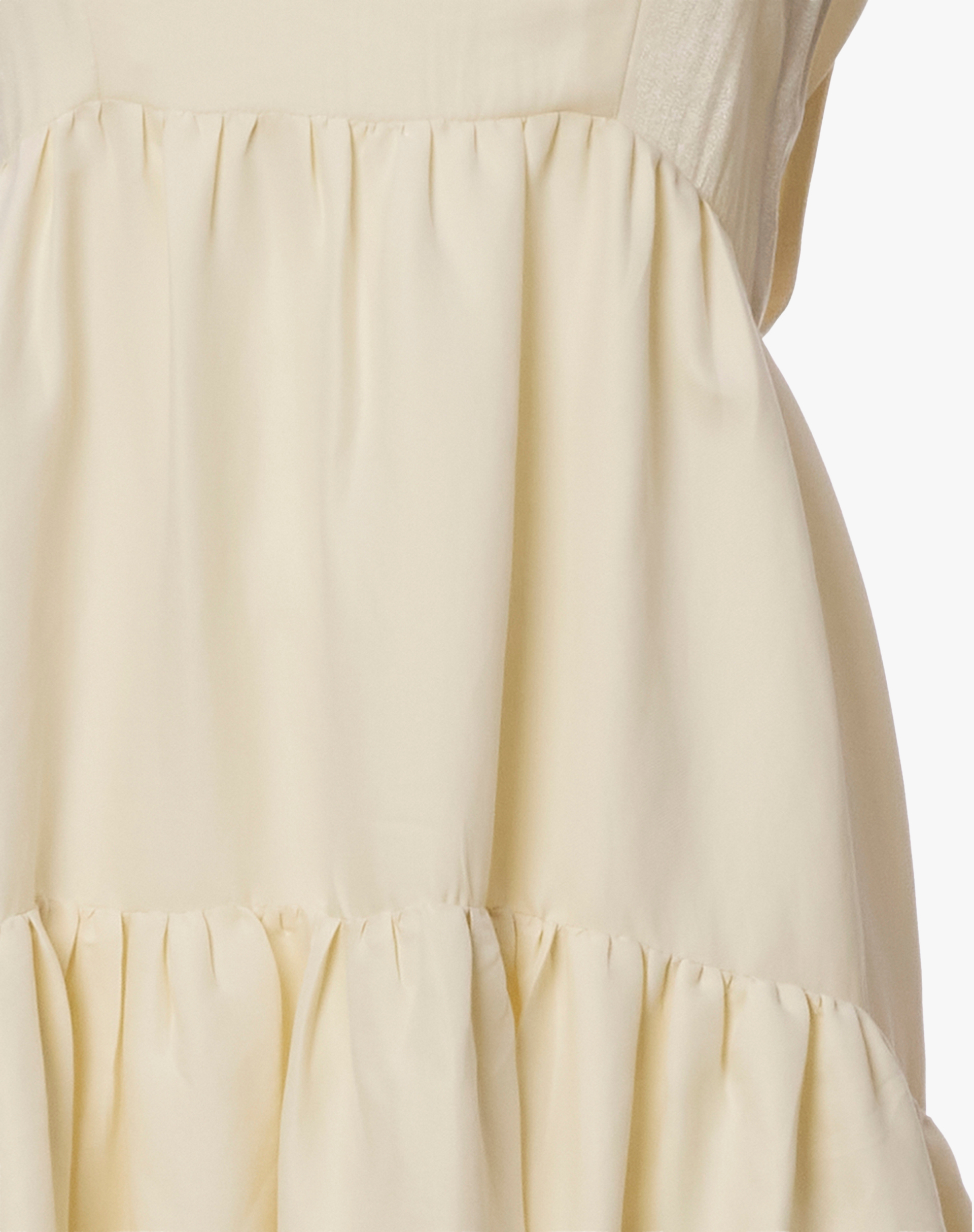 Long sleeveless dress with flounces - BUTTER - Manila Grace | Official Website