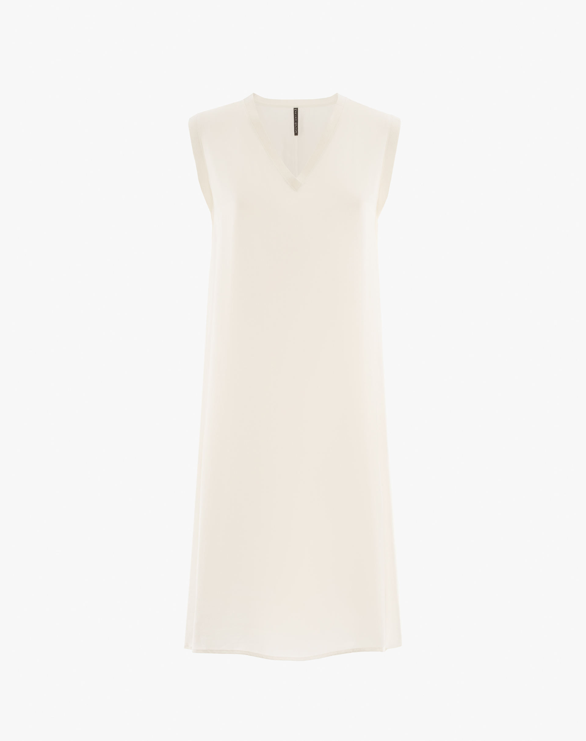 Abito Corto In Viscosa Con Scollo A V - BURRO - Manila Grace