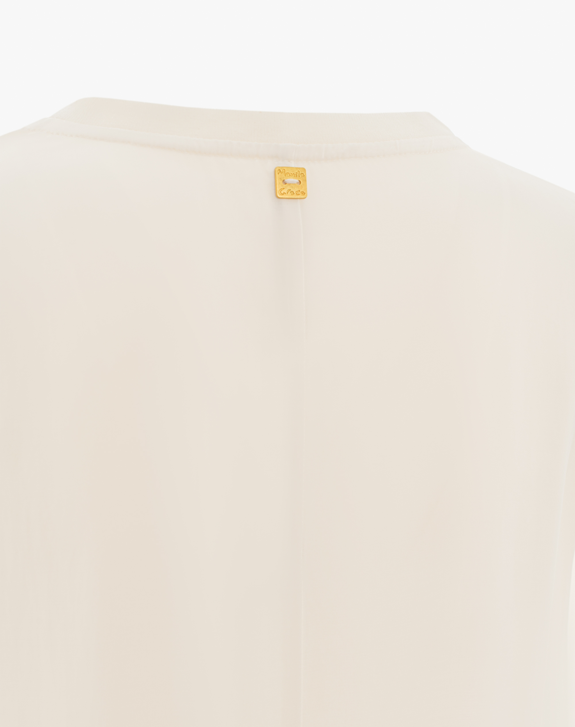 Abito Corto In Viscosa Con Scollo A V - BURRO - Manila Grace