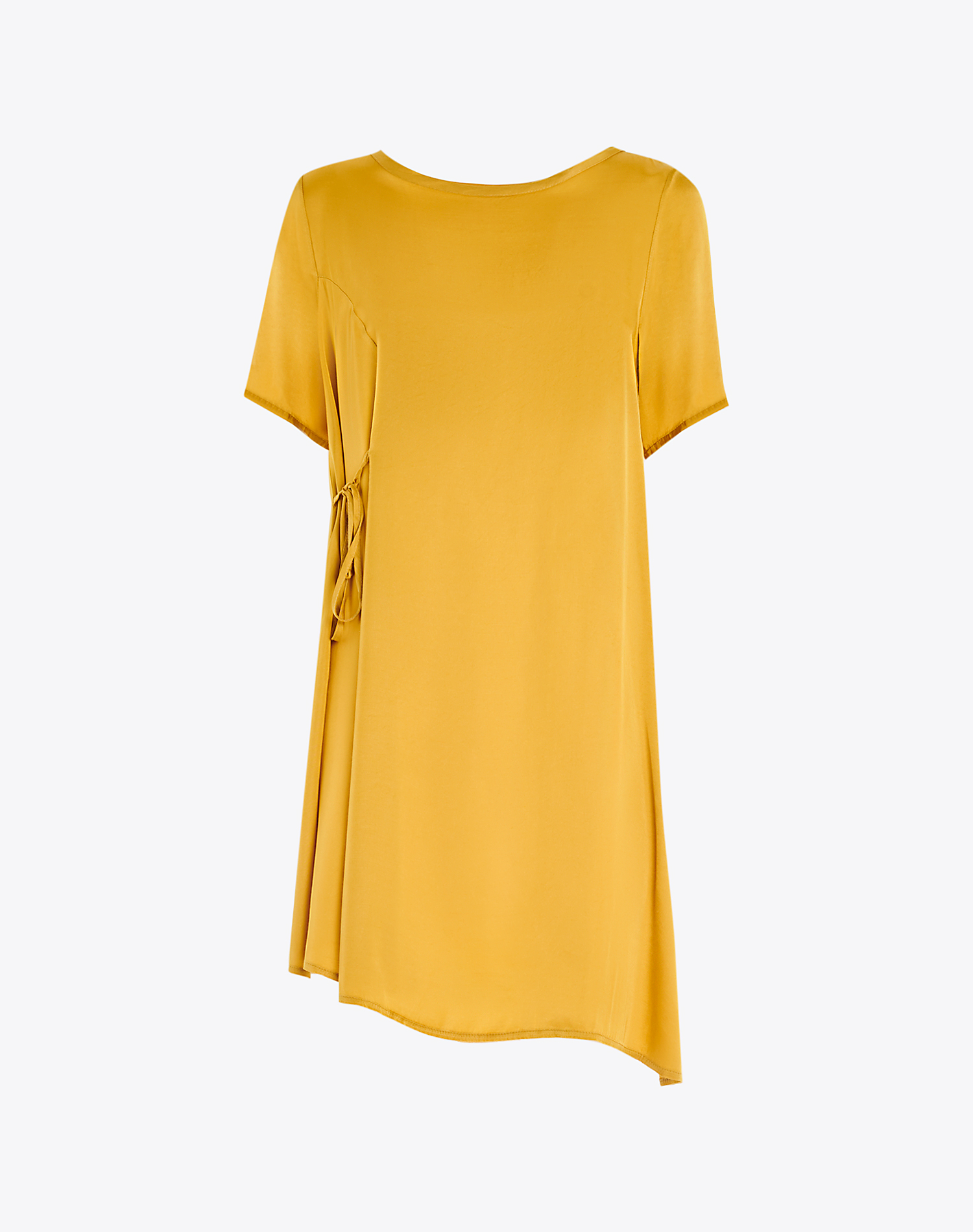 BOAT NECKLINE DRESS - MUSTARD - Manila Grace | Official Website