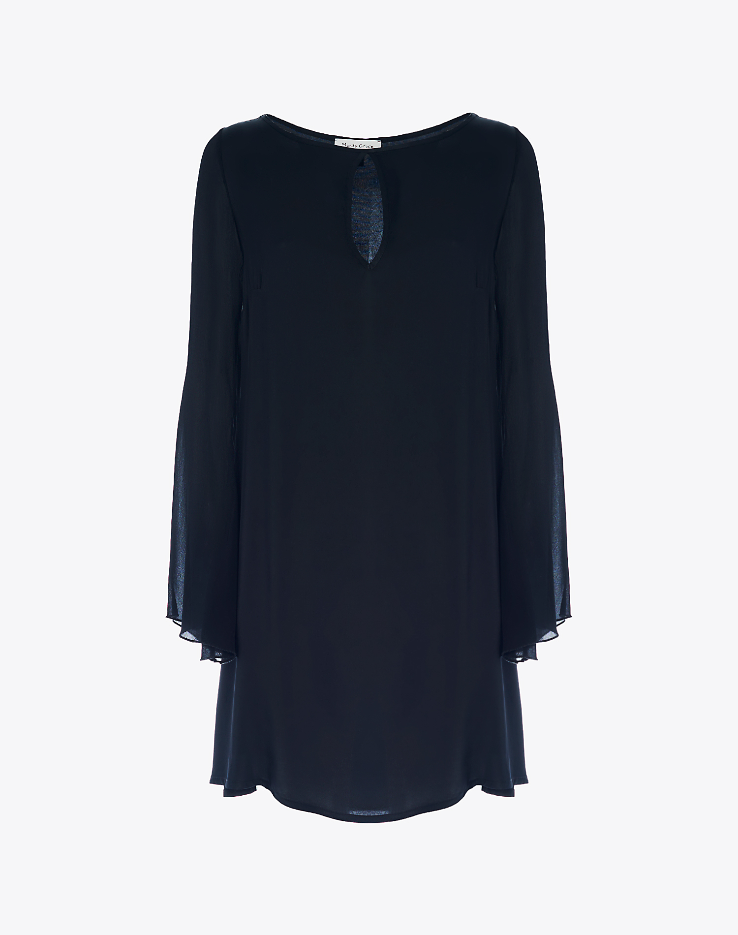 FLARED SLEEVE DRESS - BLACK - Manila Grace | Official Website