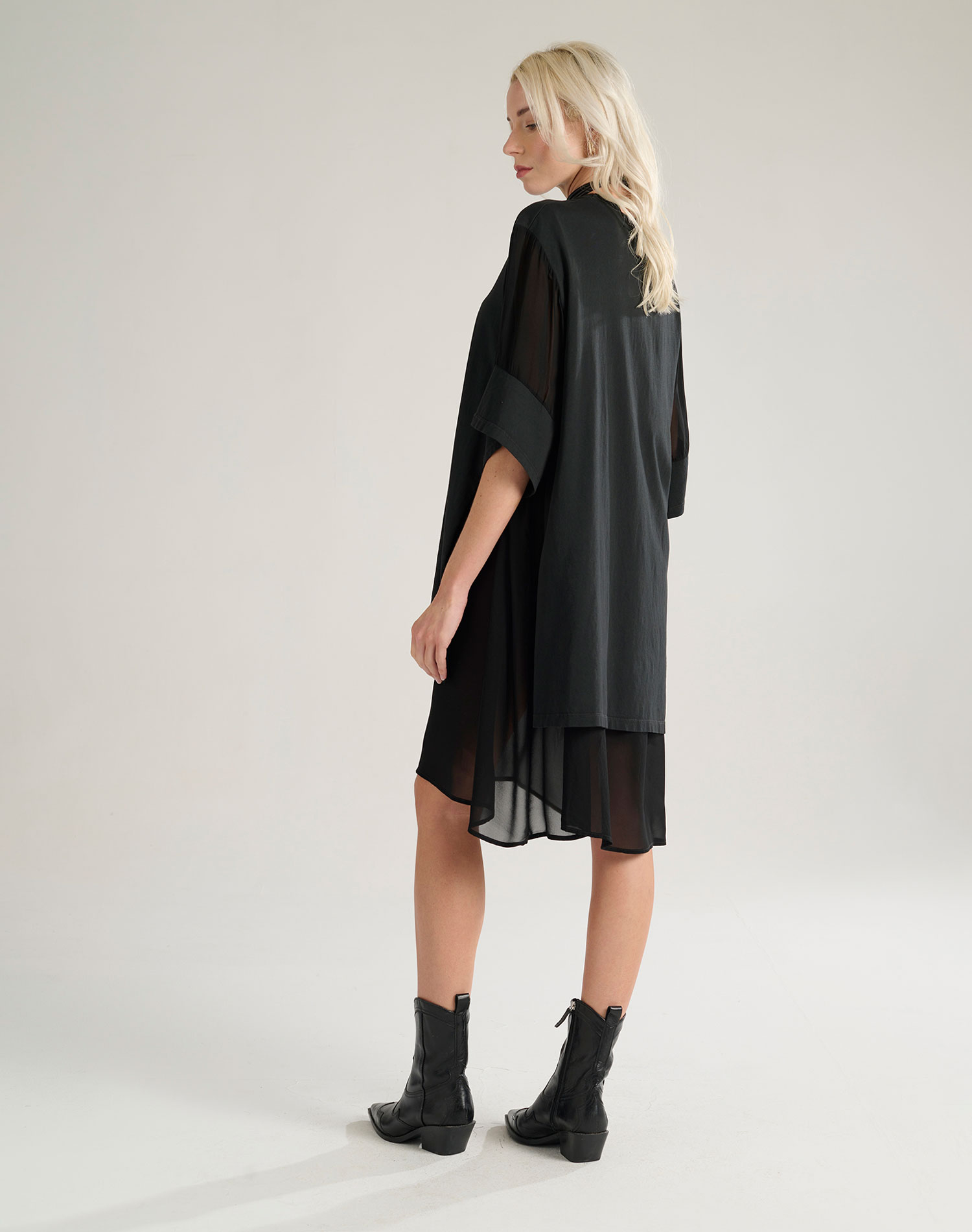 JERSEY DRESS - BLACK - Manila Grace | Official Website