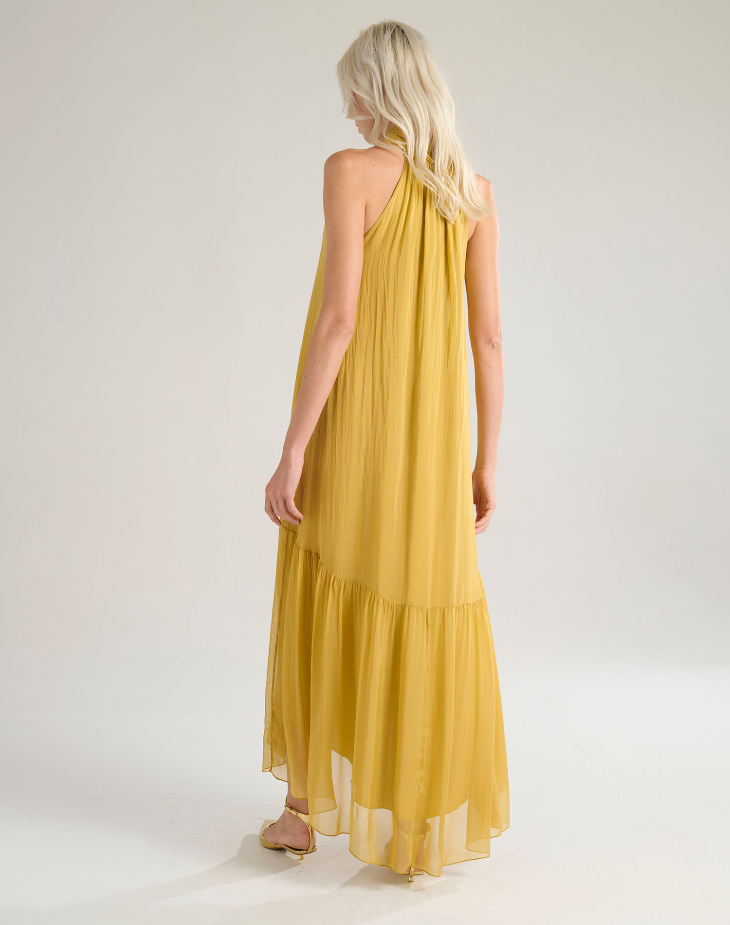 AMERICA NECKLINE DRESS - MUSTARD - Manila Grace | Official Website