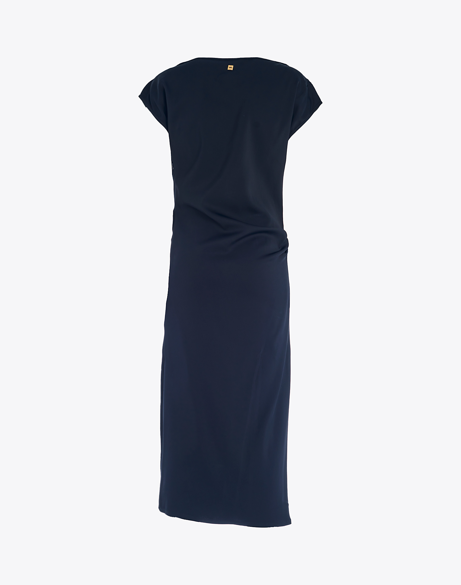 DRESS WITH DRAPING - BLACK - Manila Grace | Official Website