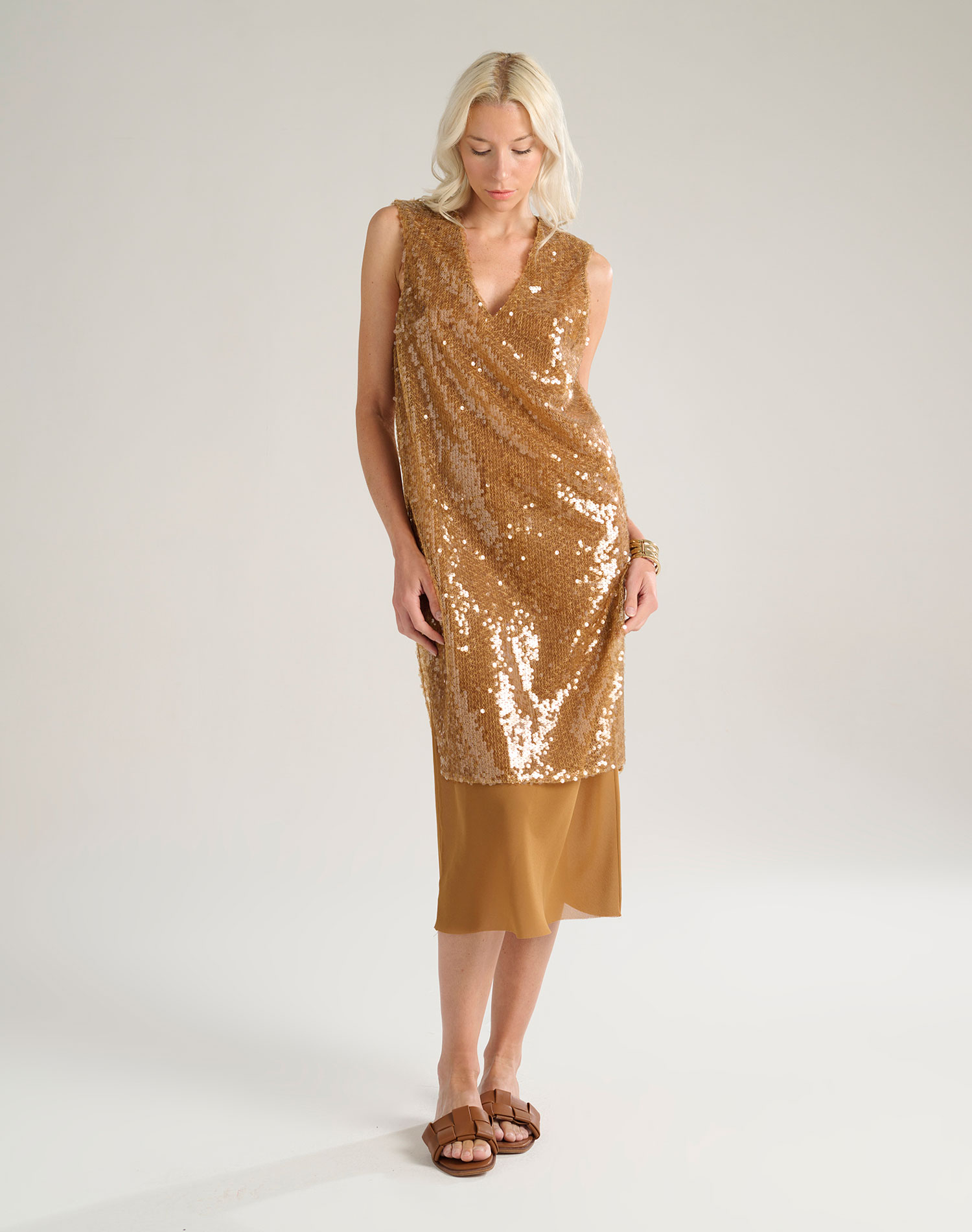 MIDI DRESS - HONEY - Manila Grace | Official Website