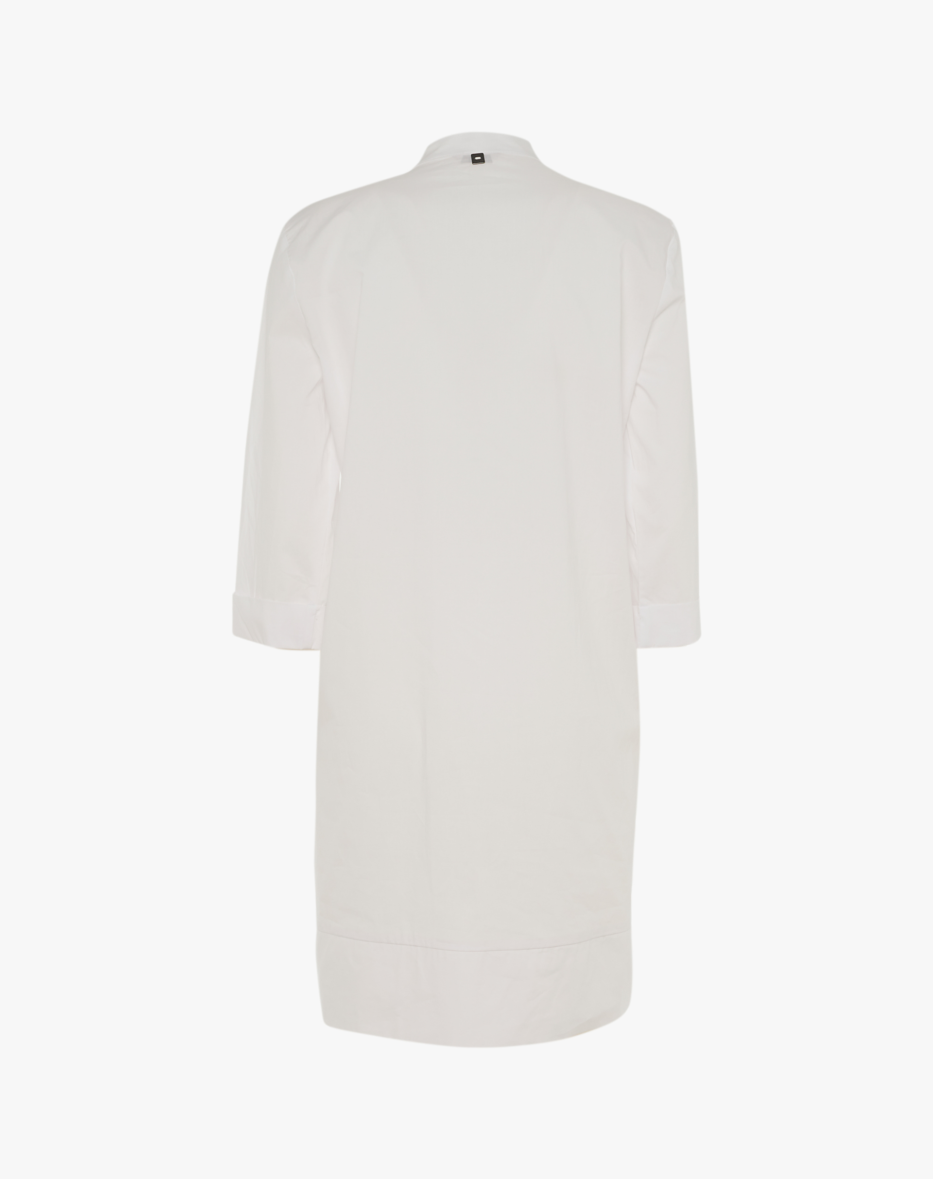 MANDARIN COLLAR DRESS - OPTICAL WHITE - Manila Grace | Official Website