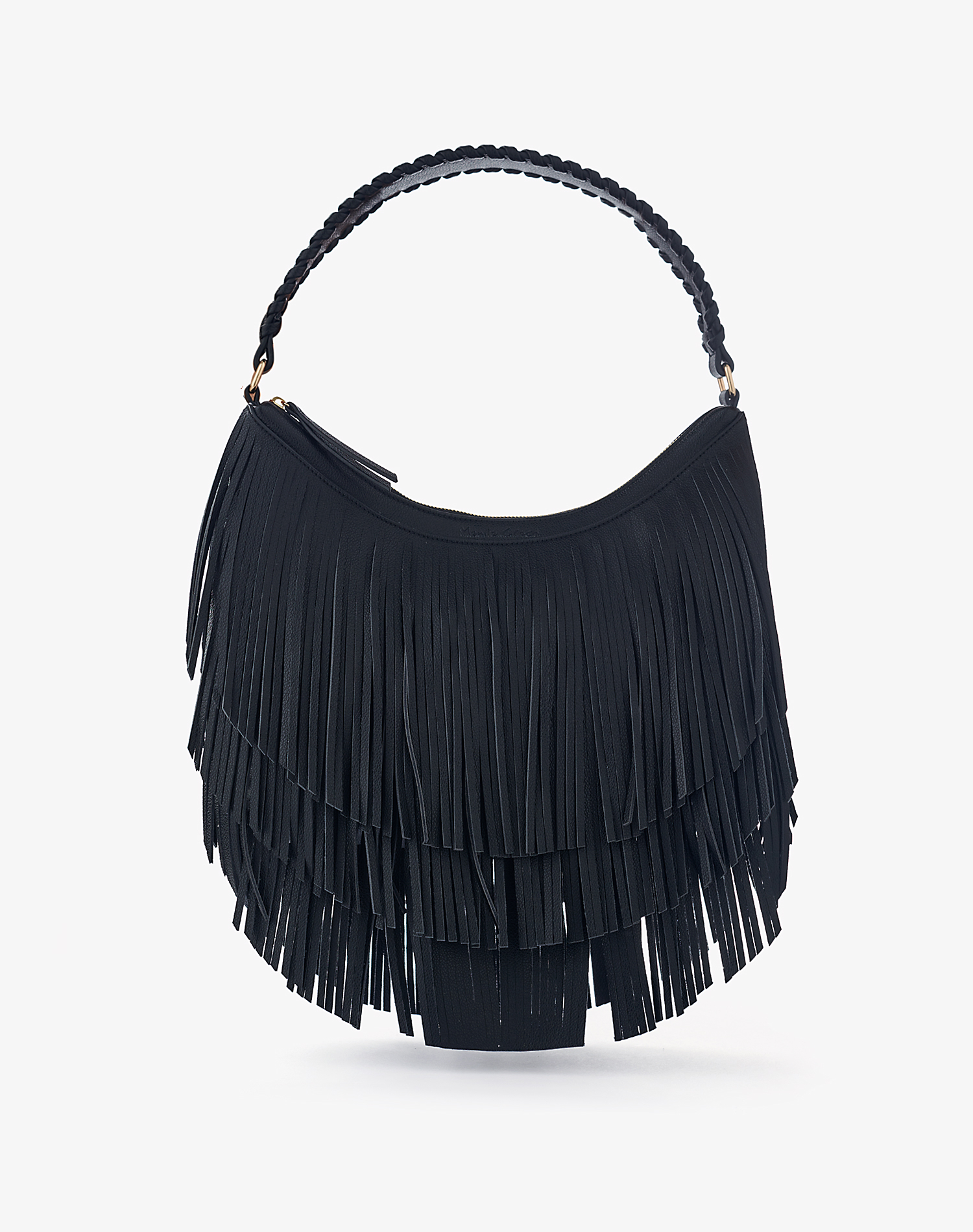 HOBO BAG FRANGE - BLACK - Manila Grace | Official Website