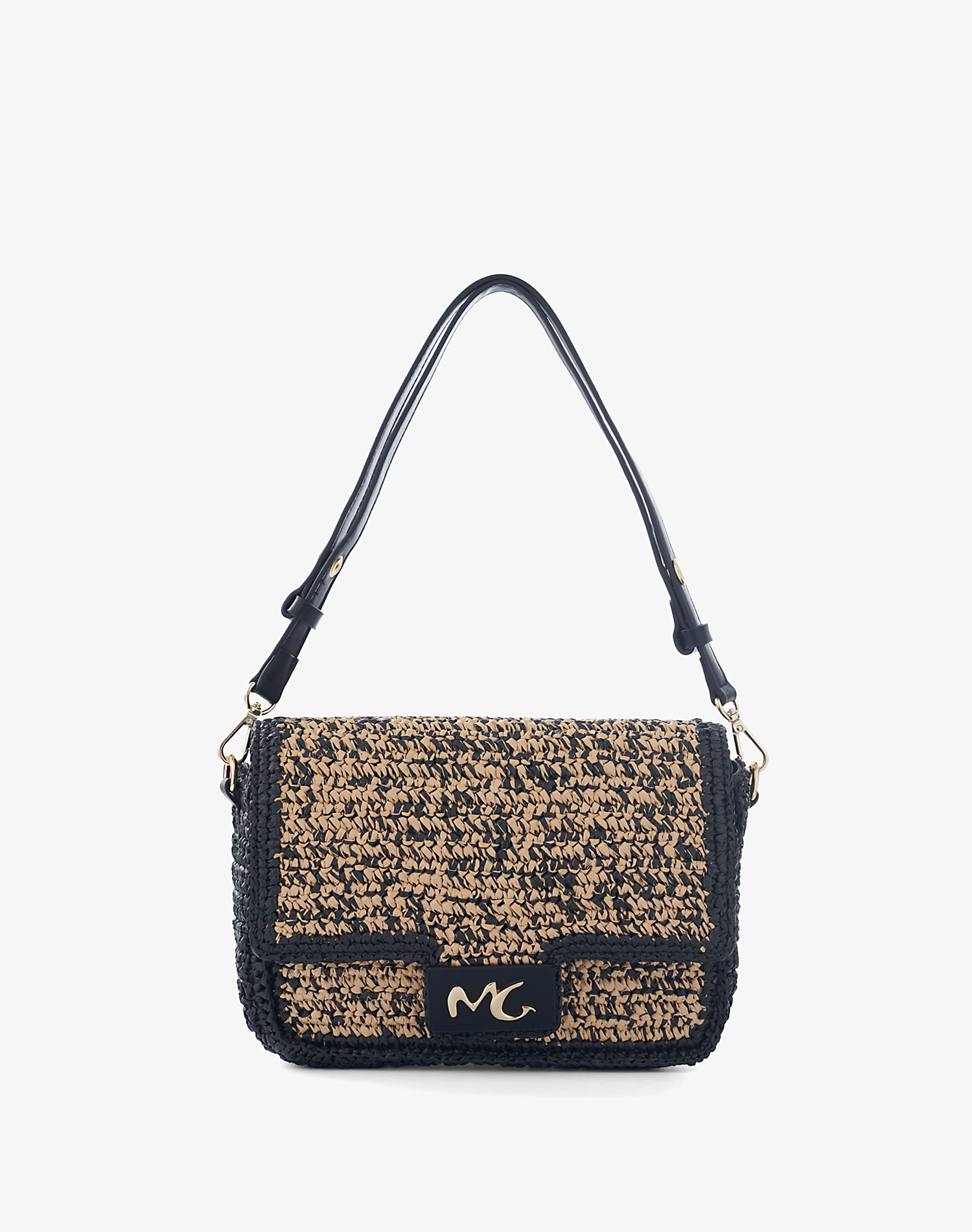 RAFFIA-EFFECT BAG - SHOULDER BAGS - Manila Grace | Official Website