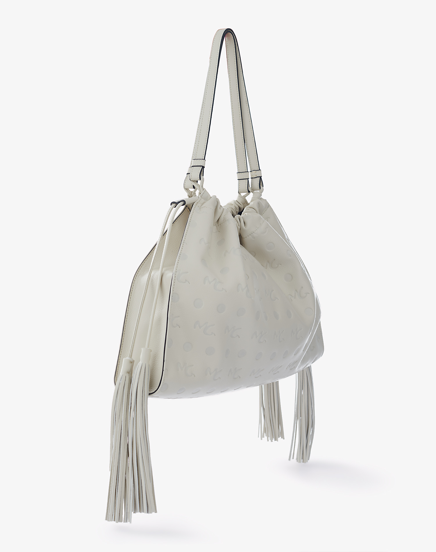 SHOPPING BAG EMBOSSED - OFF WHITE - Manila Grace | Official Website