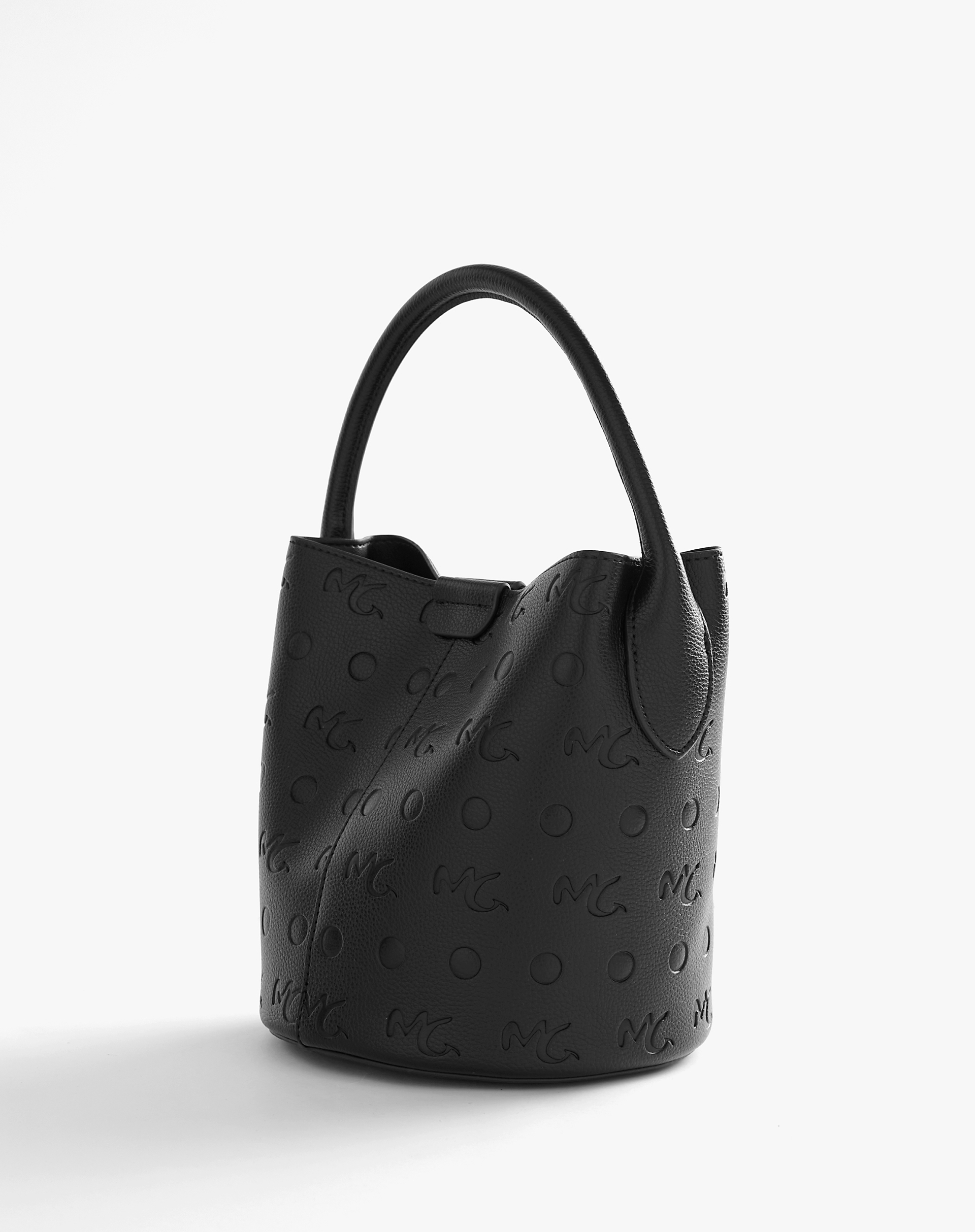 EMBOSSED BUCKET - BLACK - Manila Grace | Official Website