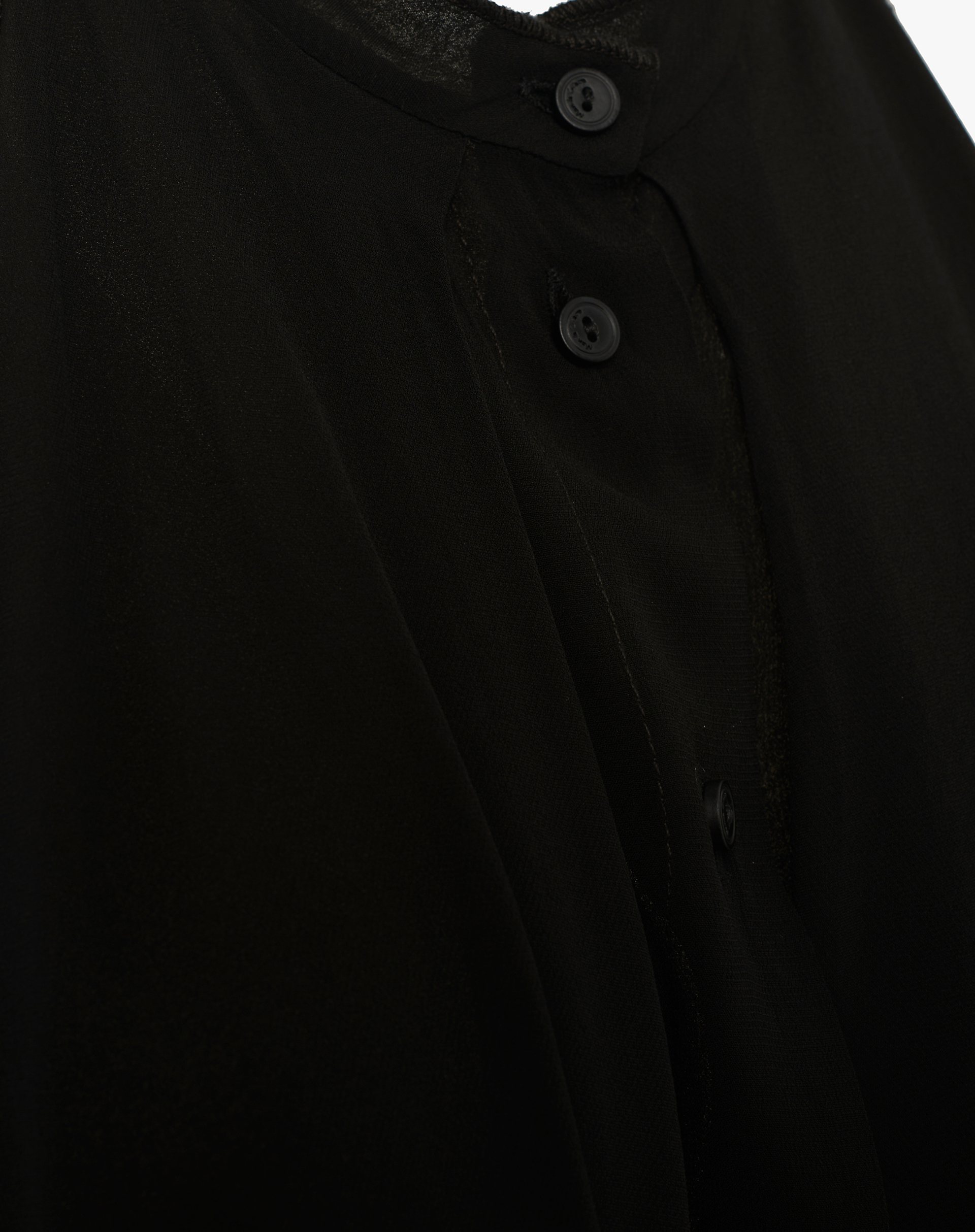 GEORGETTE SHIRT - BLACK - Manila Grace | Official Website