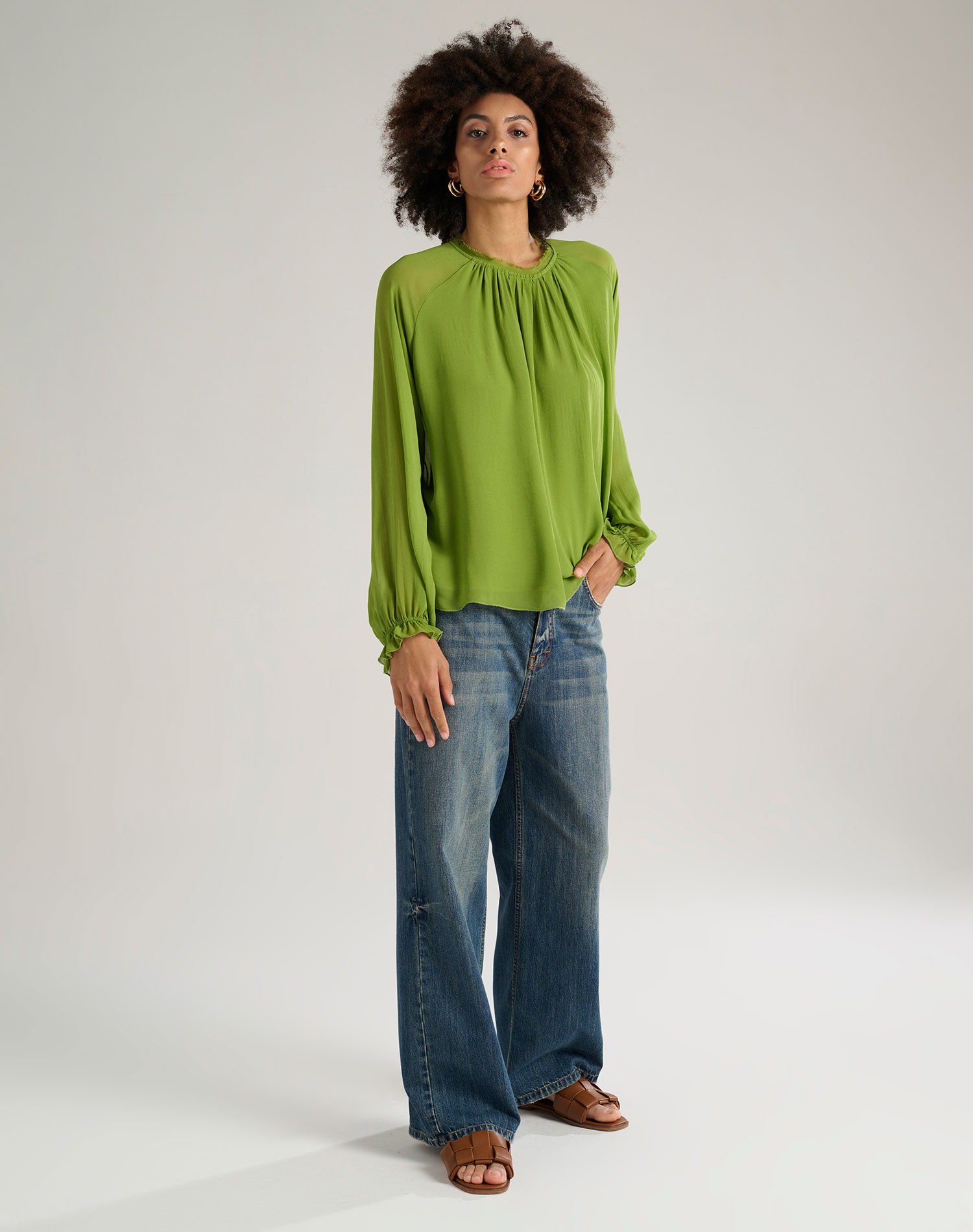 LONG SLEEVE BLOUSE - MA626 - Manila Grace | Official Website