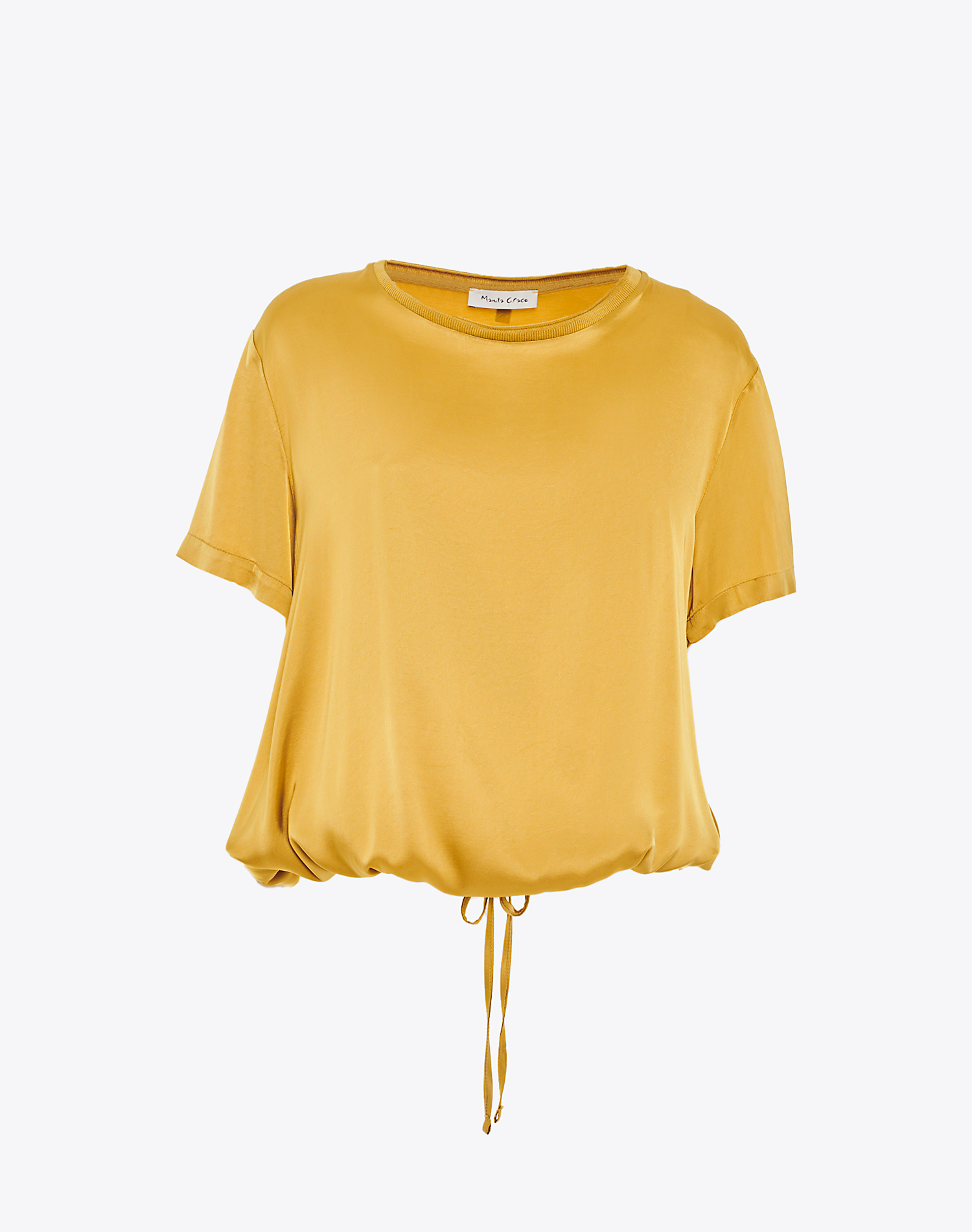 BLOUSE WITH DRAWSTRING - SHIRTS - Manila Grace | Official Website