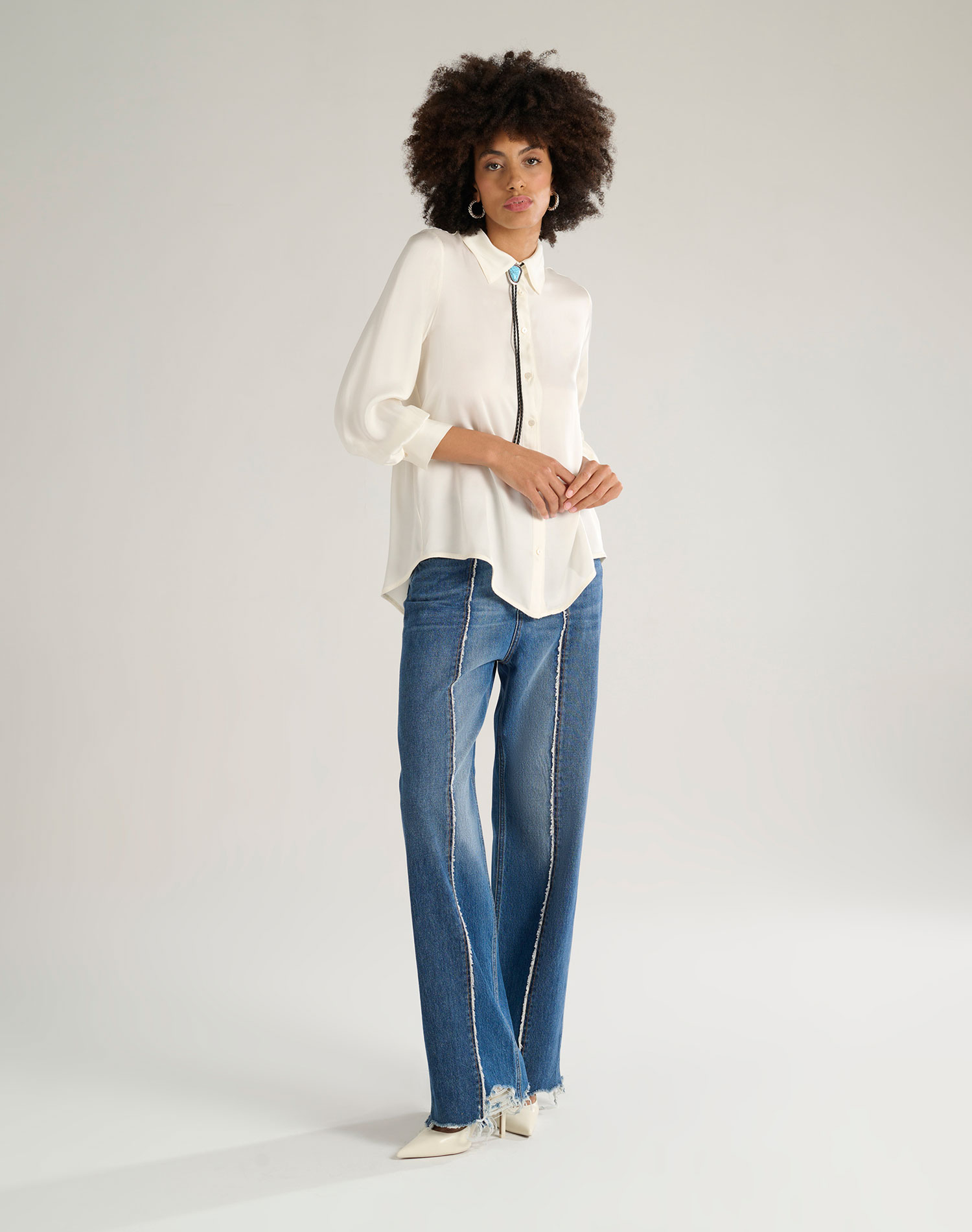 OVERSIZED SHIRT - OFF WHITE - Manila Grace | Official Website