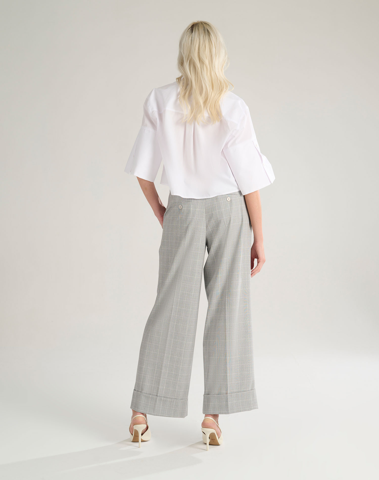 CROPPED SHIRT - OPTICAL WHITE - Manila Grace | Official Website
