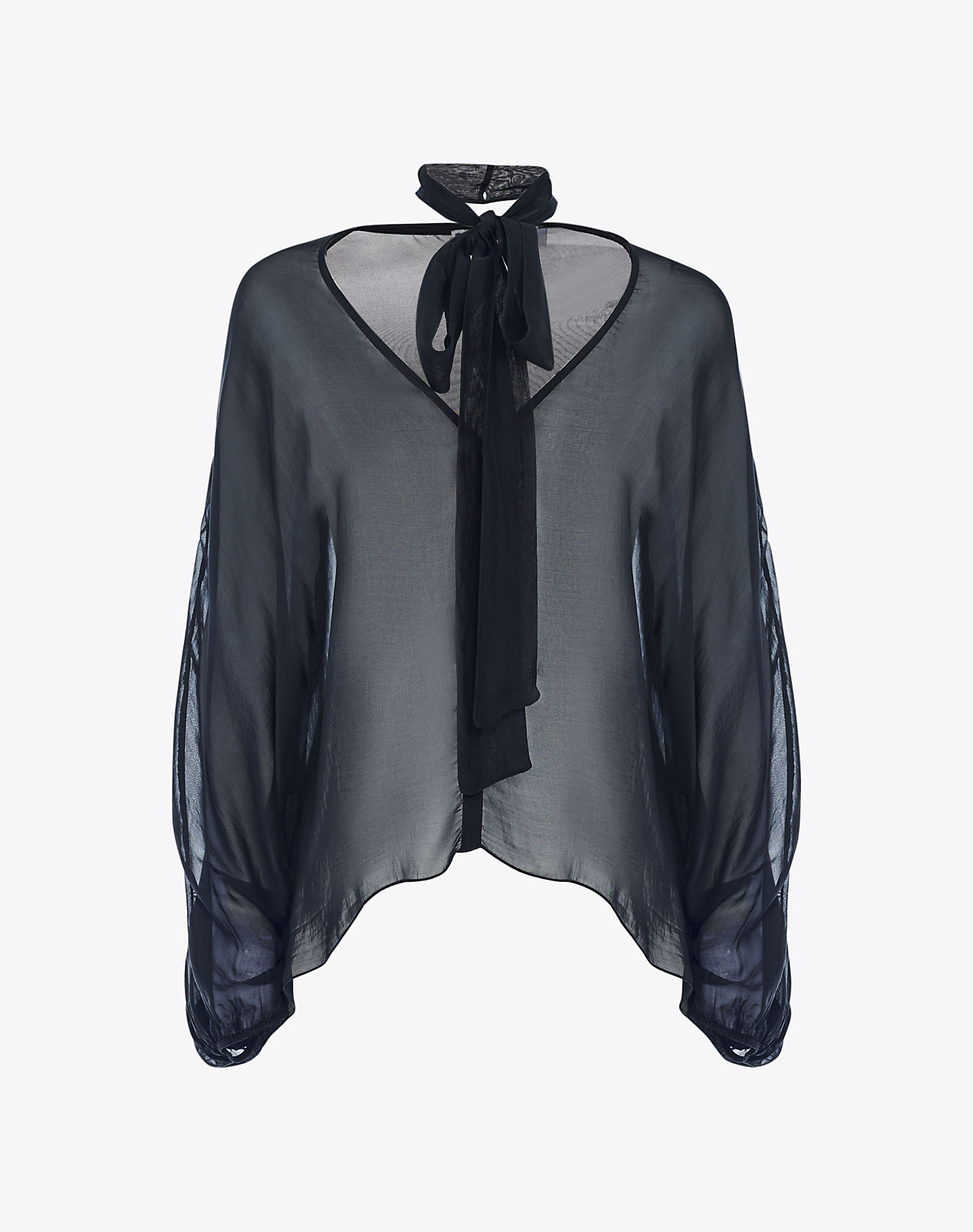 MAXI BLOUSE WITH BOW - SHIRTS - Manila Grace | Official Website