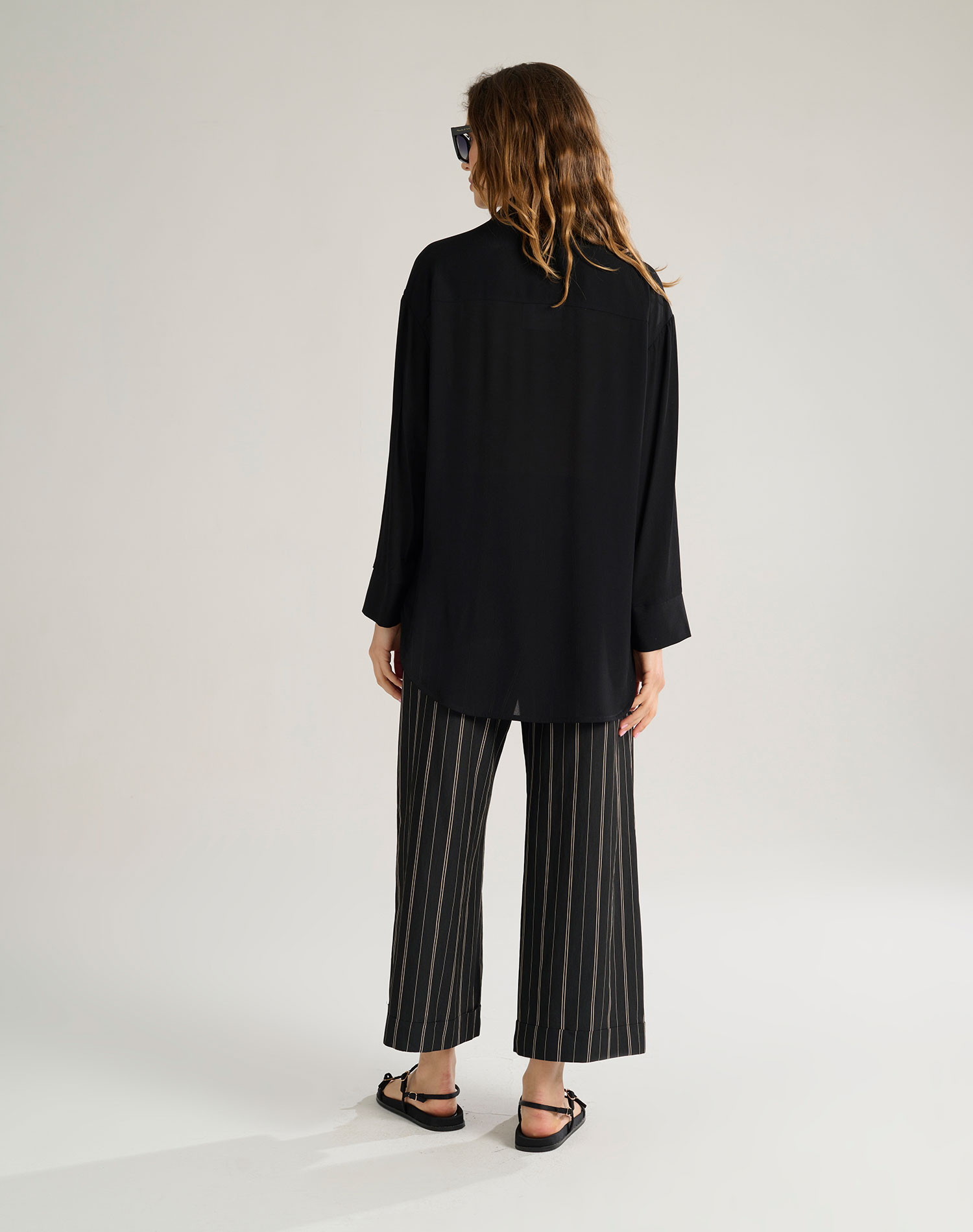 SHIRT WITH VEST - BLACK - Manila Grace | Official Website