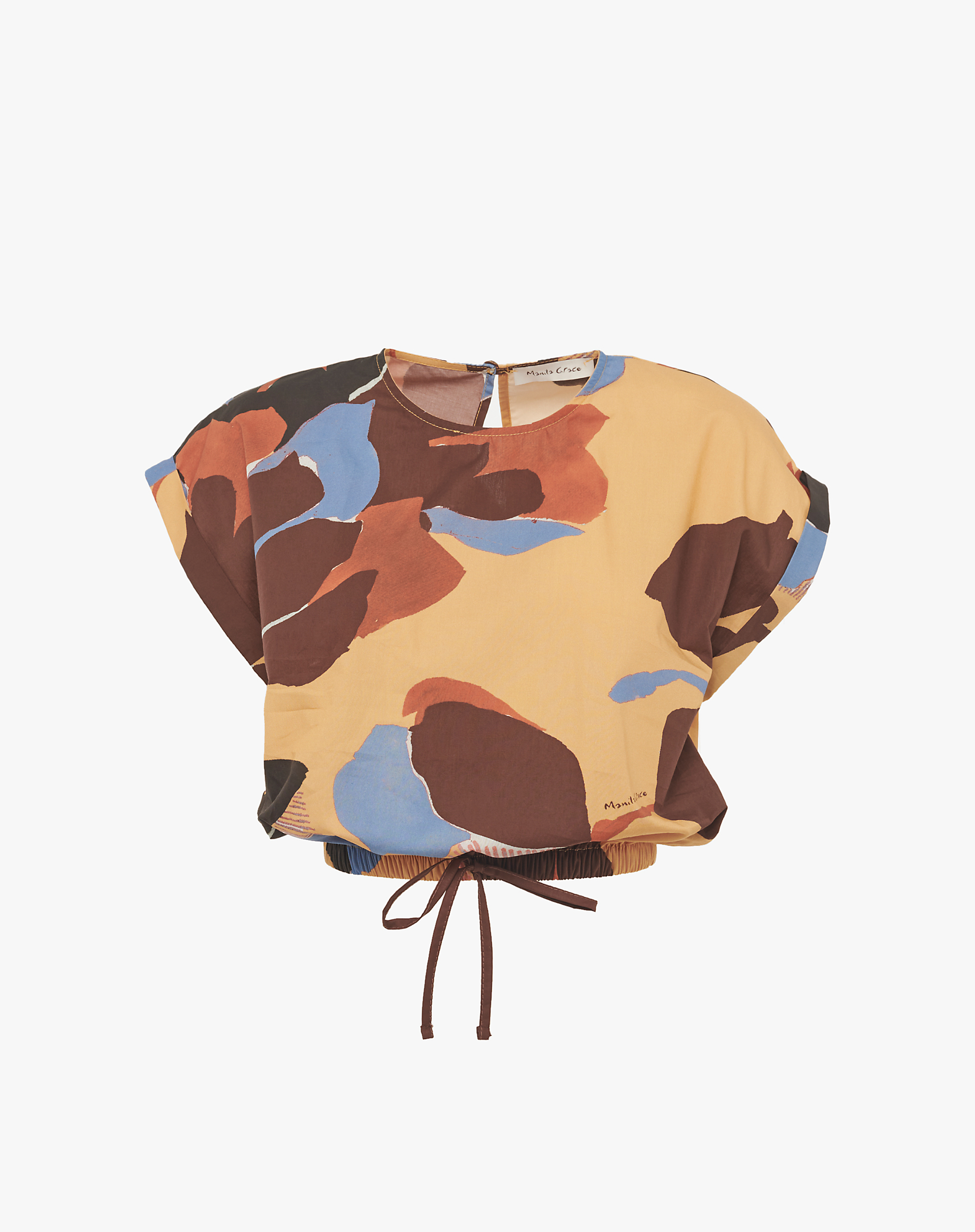 BLOUSE WITH DRAWSTRING - HAY - Manila Grace | Official Website