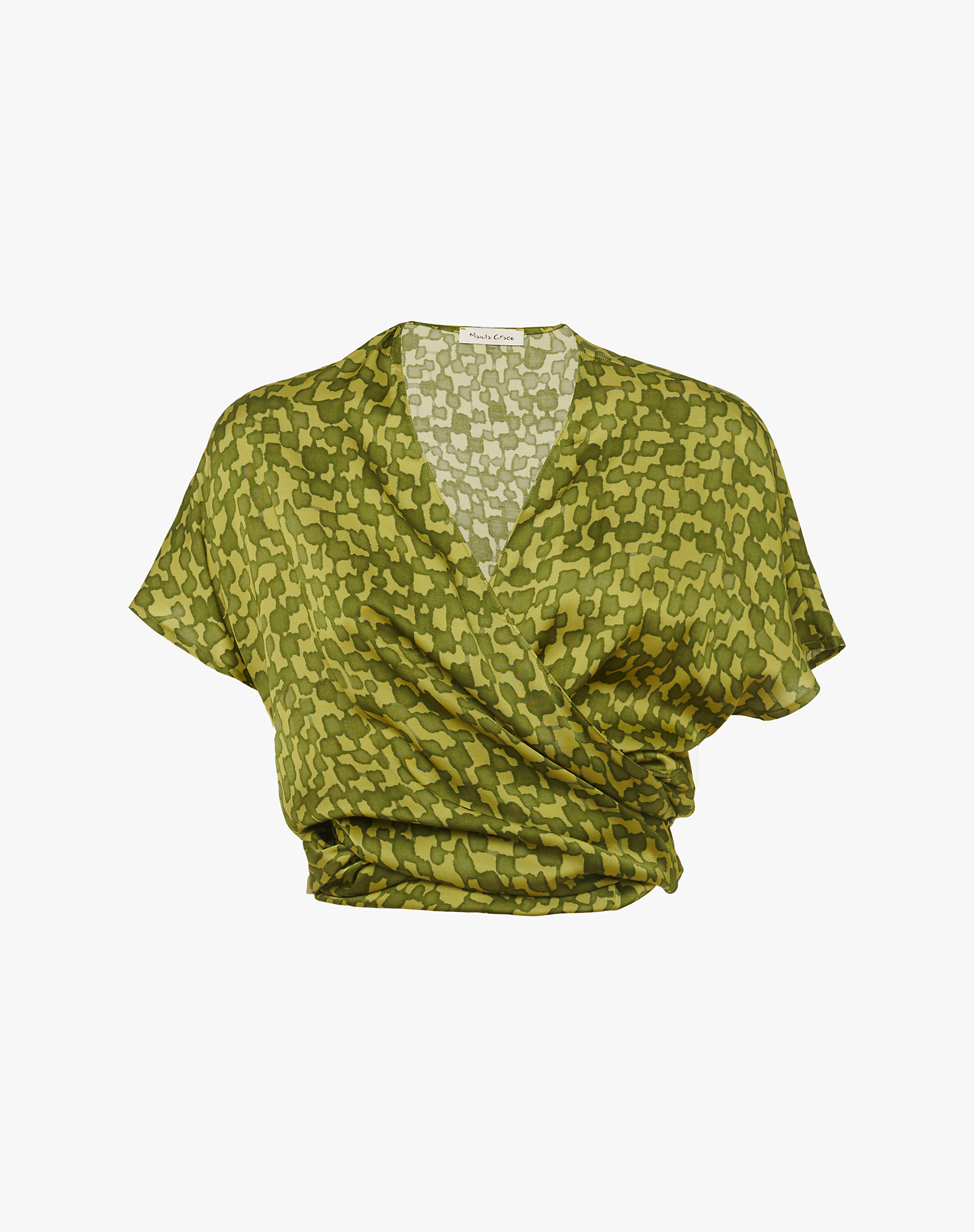 CROSSED BLUSE - LEAF - Manila Grace | Official Website