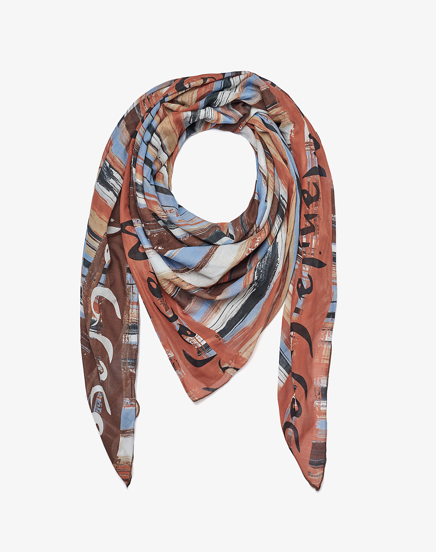 TRAPEZE SCARF IN VOILE COTTON SILK - FOULARDS & SCARVES - Manila Grace | Official Website