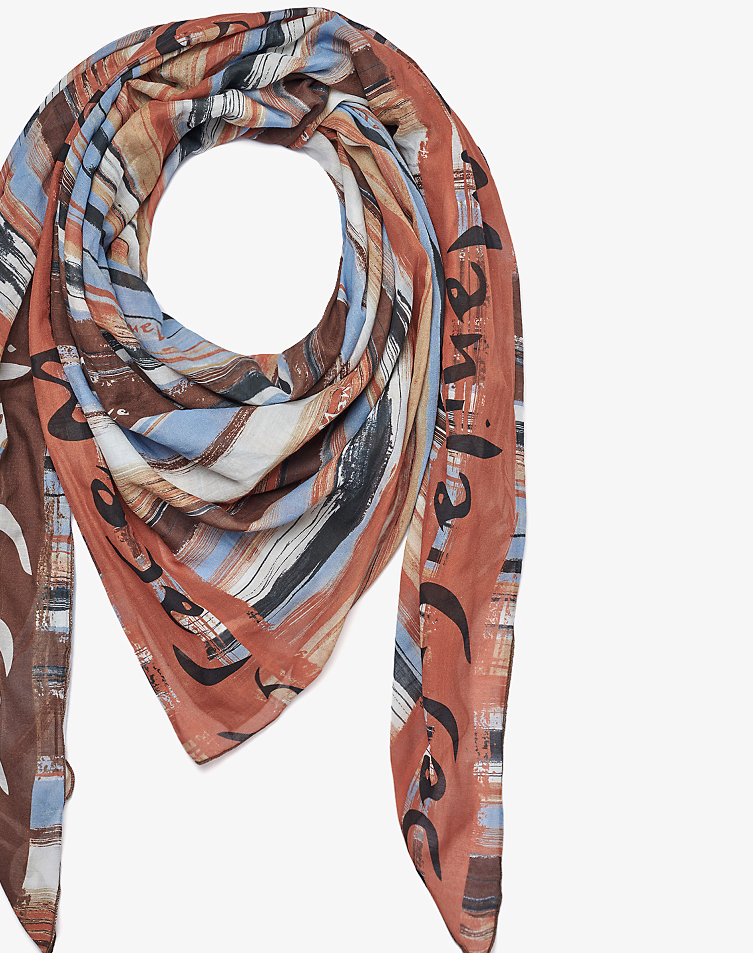 TRAPEZE SCARF IN VOILE COTTON SILK - MD307 - Manila Grace | Official Website