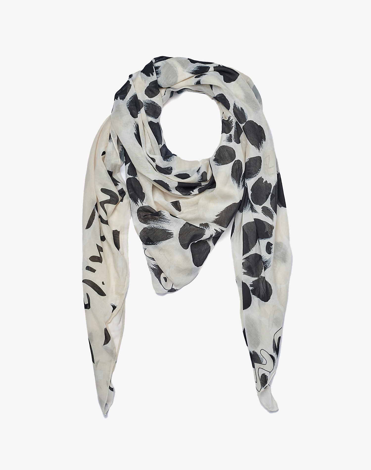 TRAPEZE SCARF IN VOILE COTTON SILK - FOULARDS & SCARVES - Manila Grace | Official Website