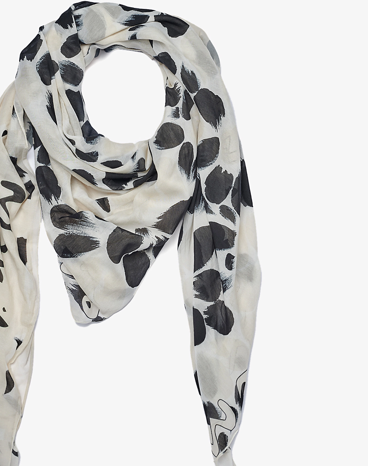 TRAPEZE SCARF IN VOILE COTTON SILK | Manila Grace