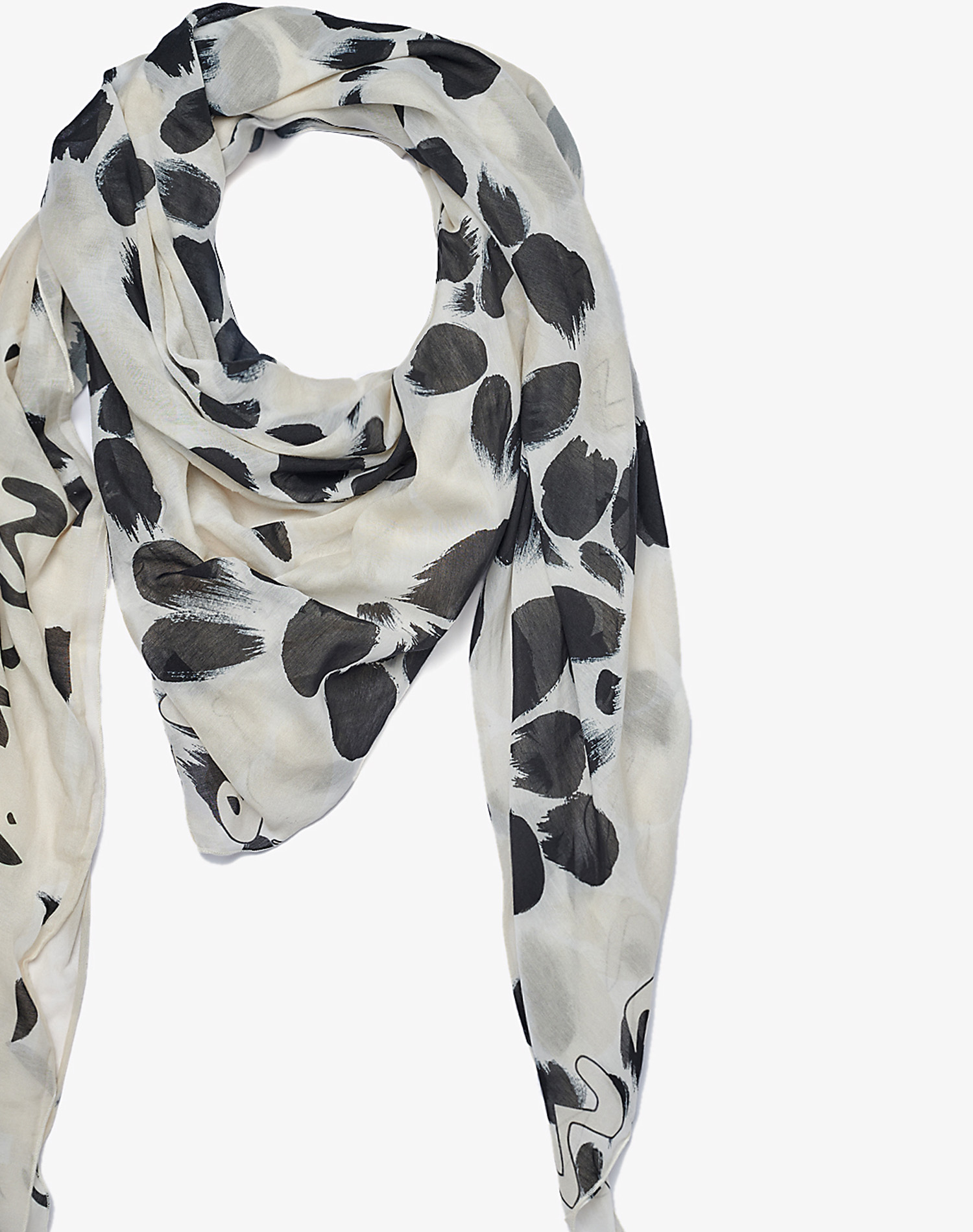 TRAPEZE SCARF IN VOILE COTTON SILK | Manila Grace