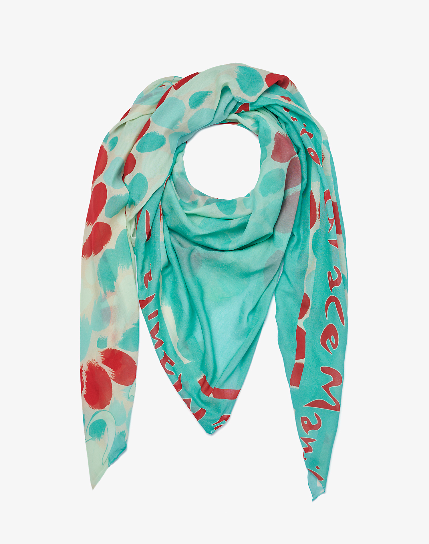 TRAPEZE SCARF IN VOILE COTTON SILK - MA638 - Manila Grace | Official Website