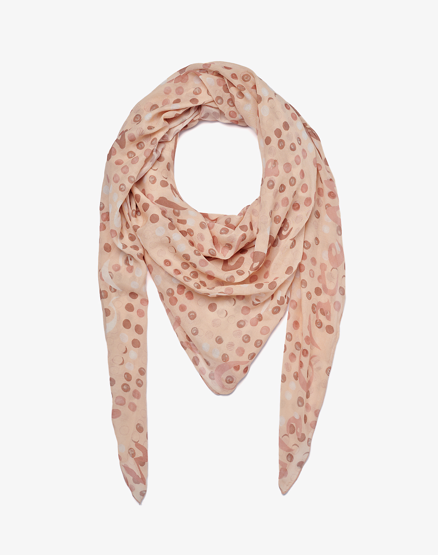 TRAPEZE SCARF IN VOILE COTTON SILK - FOULARDS & SCARVES - Manila Grace | Official Website