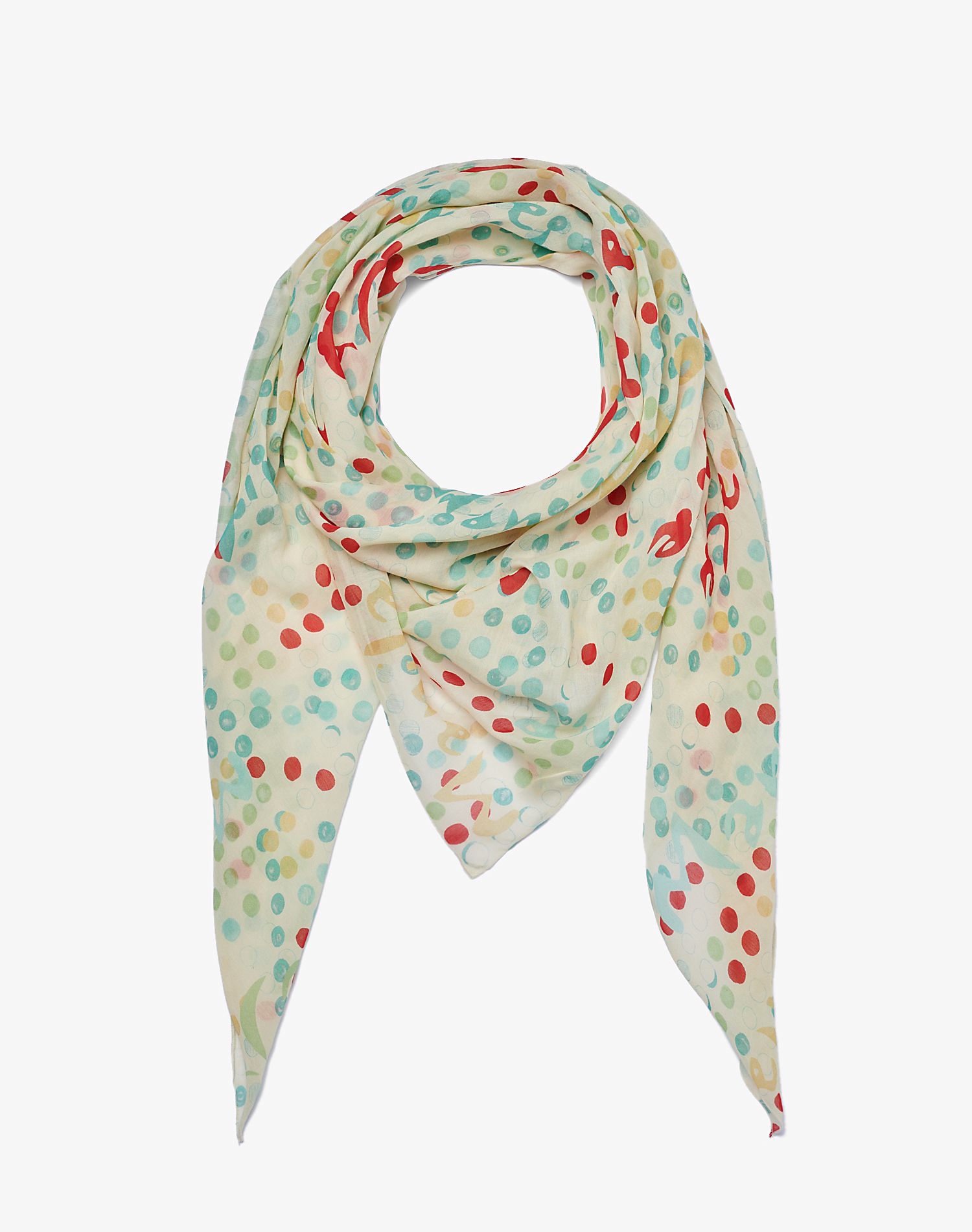 TRAPEZE SCARF IN VOILE COTTON SILK - FOULARDS & SCARVES - Manila Grace | Official Website
