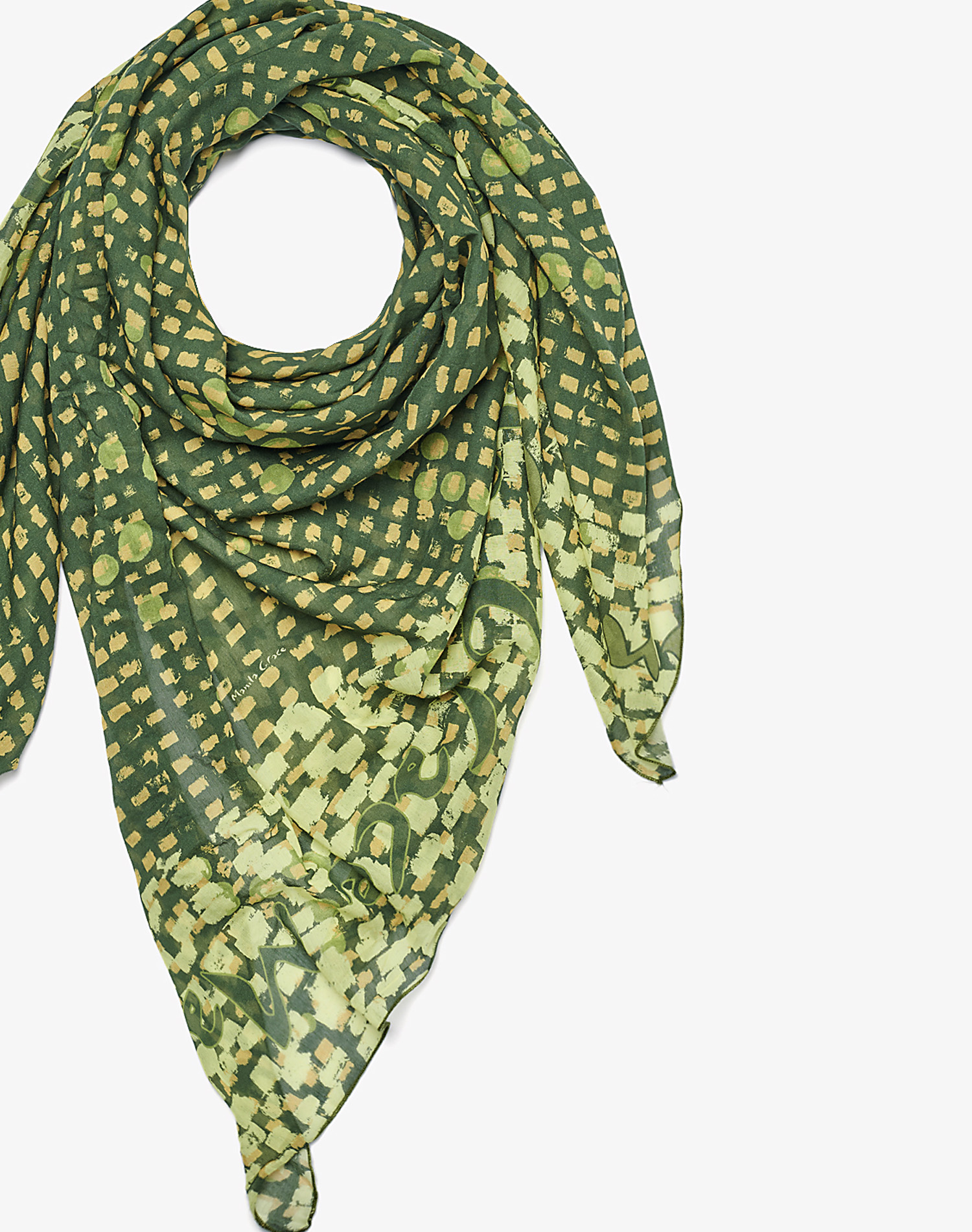 TRAPEZE SCARF IN VOILE COTTON SILK - MA509 - Manila Grace | Official Website