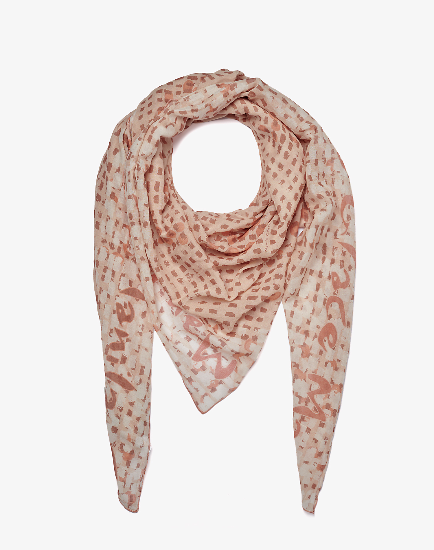 TRAPEZE SCARF IN VOILE COTTON SILK - FOULARDS & SCARVES - Manila Grace | Official Website