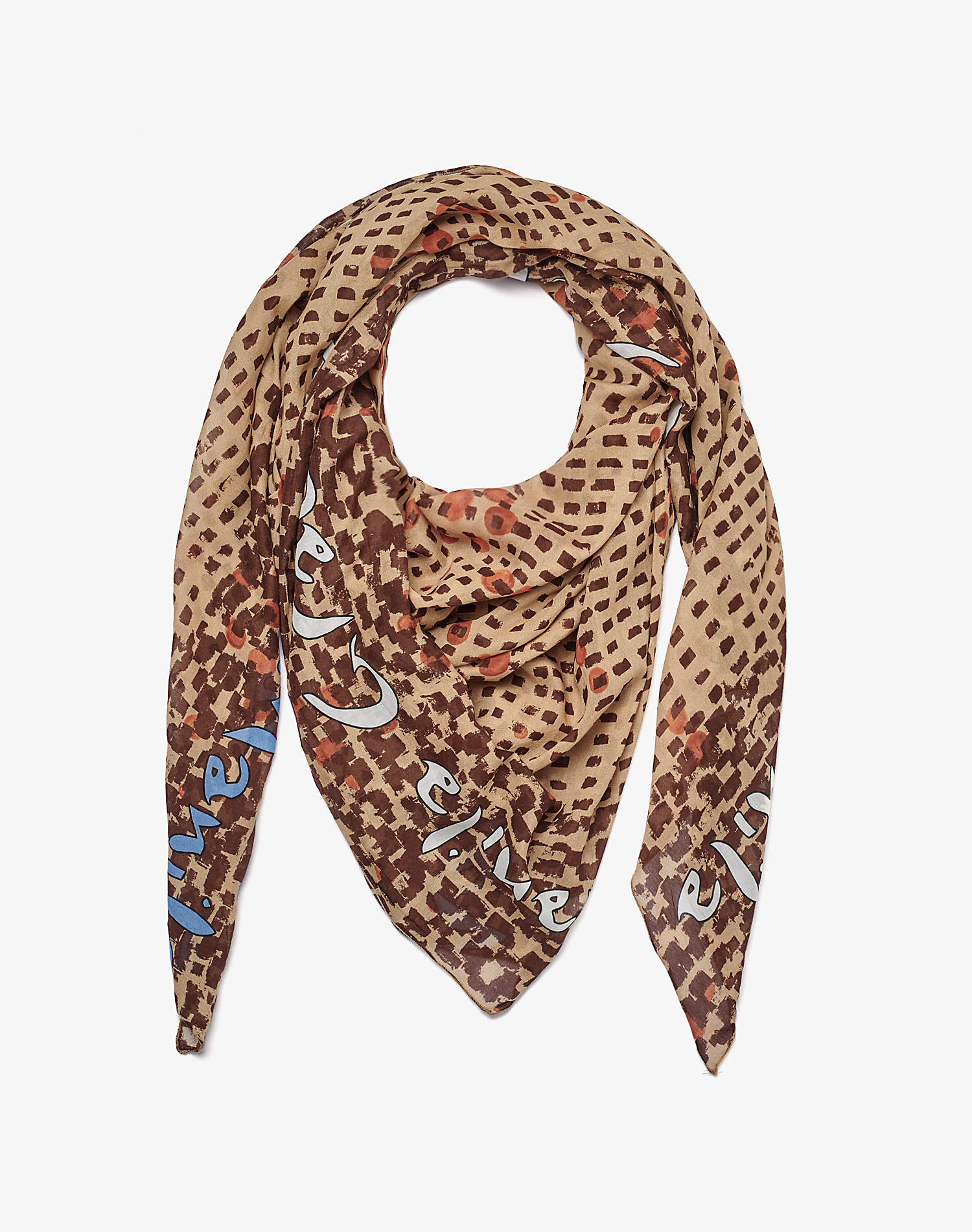 TRAPEZE SCARF IN VOILE COTTON SILK - FOULARDS & SCARVES - Manila Grace | Official Website