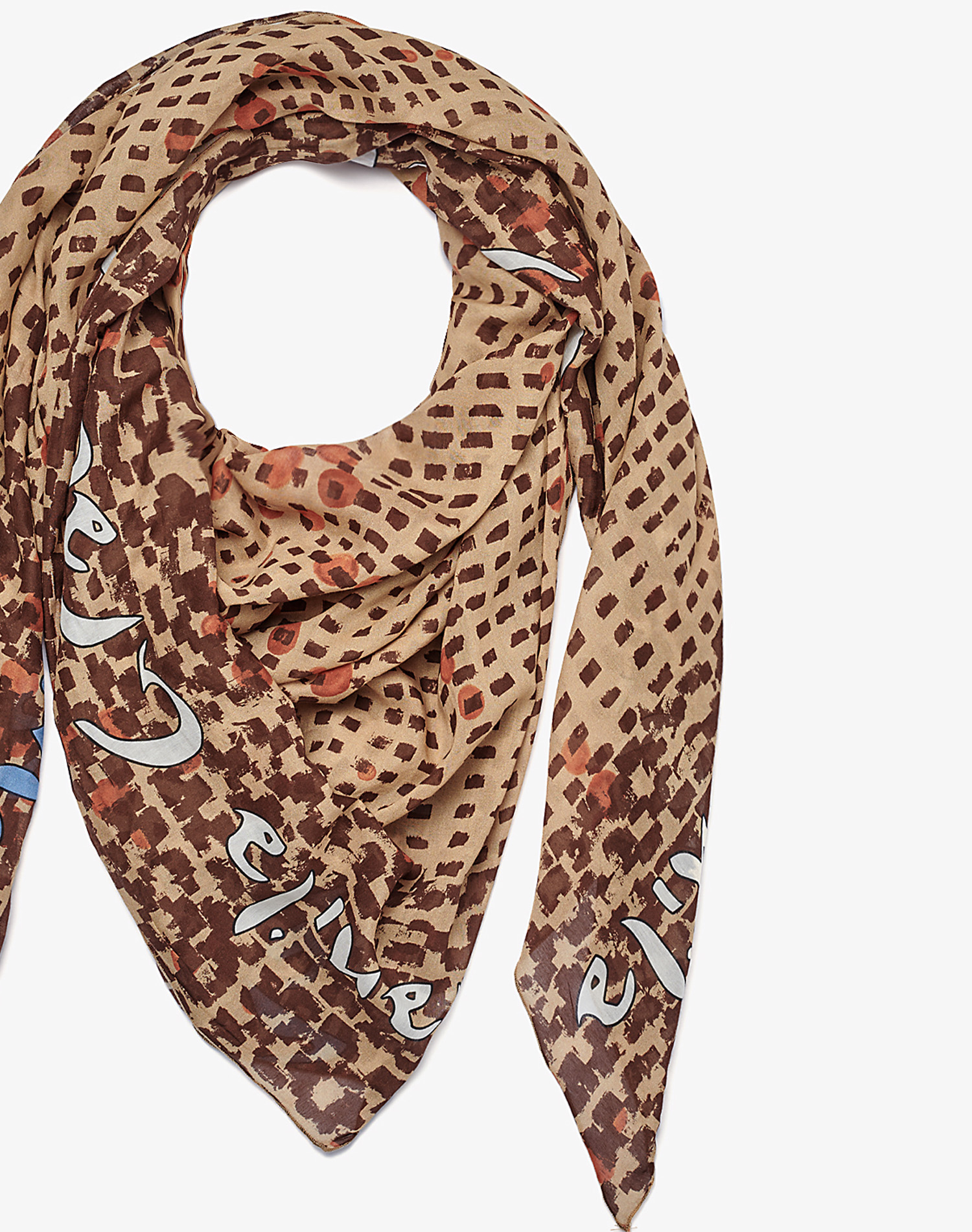 TRAPEZE SCARF IN VOILE COTTON SILK | Manila Grace