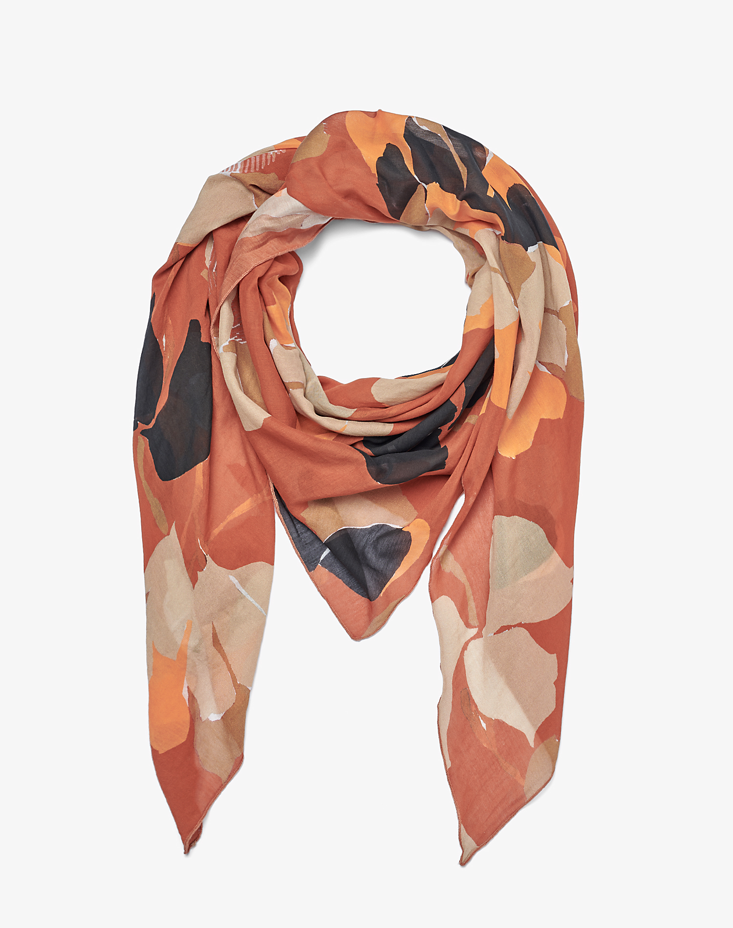 TRAPEZE SCARF IN VOILE COTTON SILK - FOULARDS & SCARVES - Manila Grace | Official Website