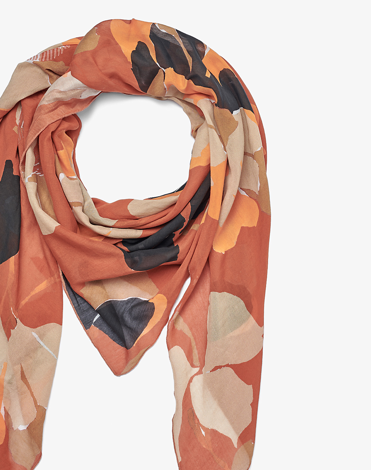 TRAPEZE SCARF IN VOILE COTTON SILK | Manila Grace