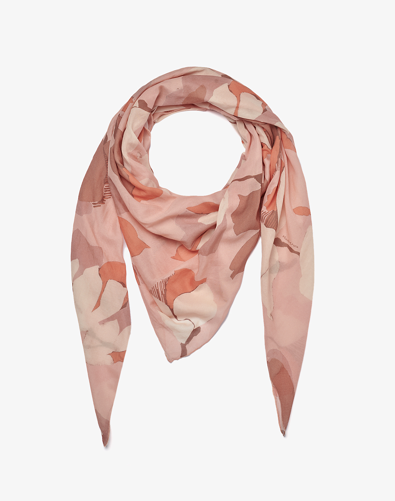 TRAPEZE SCARF IN VOILE COTTON SILK - FOULARDS & SCARVES - Manila Grace | Official Website