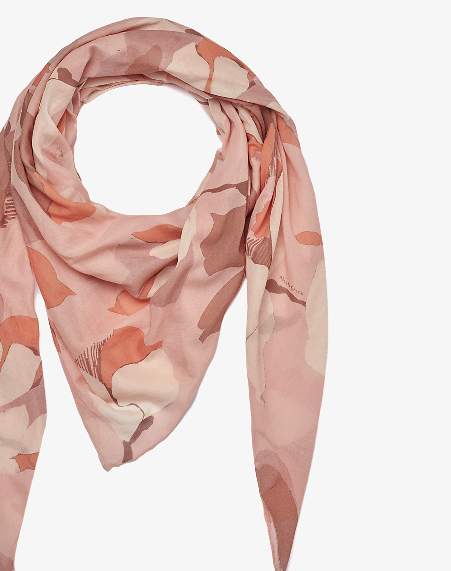 TRAPEZE SCARF IN VOILE COTTON SILK - MA632 - Manila Grace | Official Website