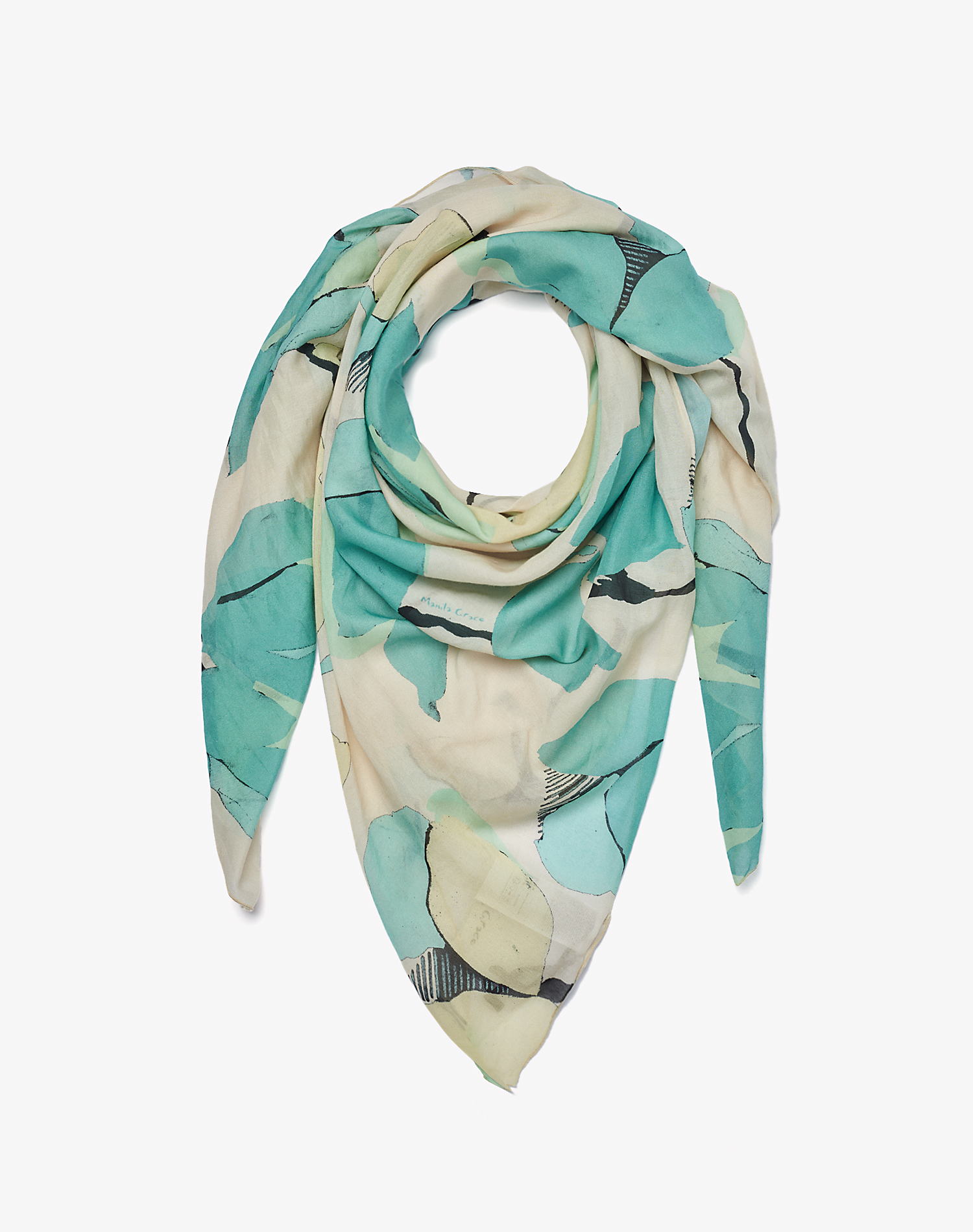 TRAPEZE SCARF IN VOILE COTTON SILK - MD277 - Manila Grace | Official Website
