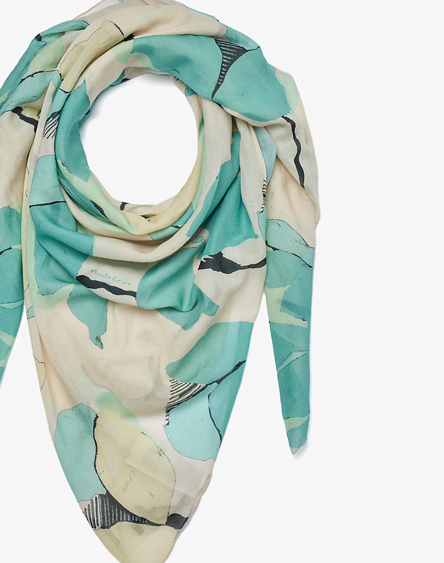 TRAPEZE SCARF IN VOILE COTTON SILK - MD277 - Manila Grace | Official Website