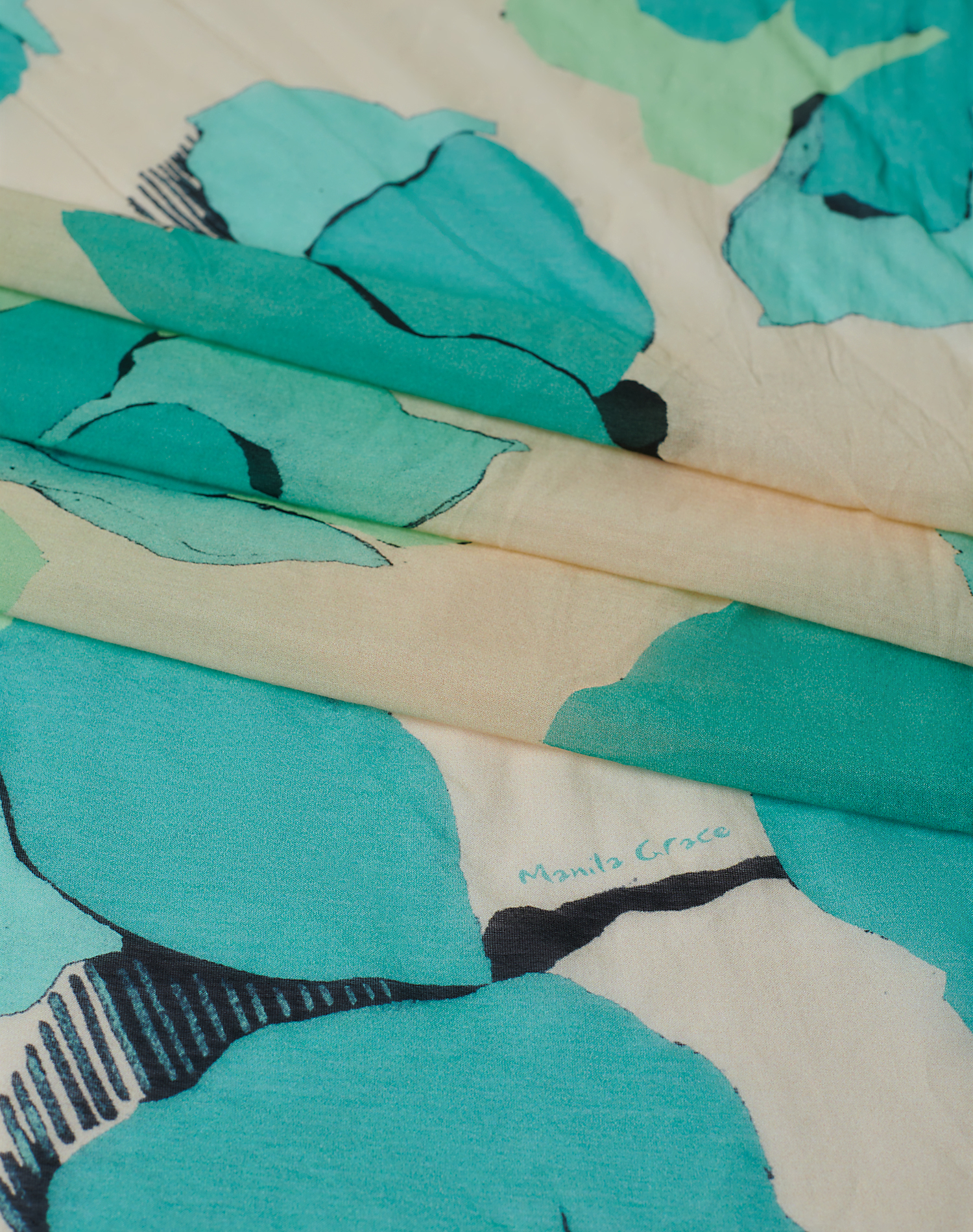 TRAPEZE SCARF IN VOILE COTTON SILK - MD277 - Manila Grace | Official Website