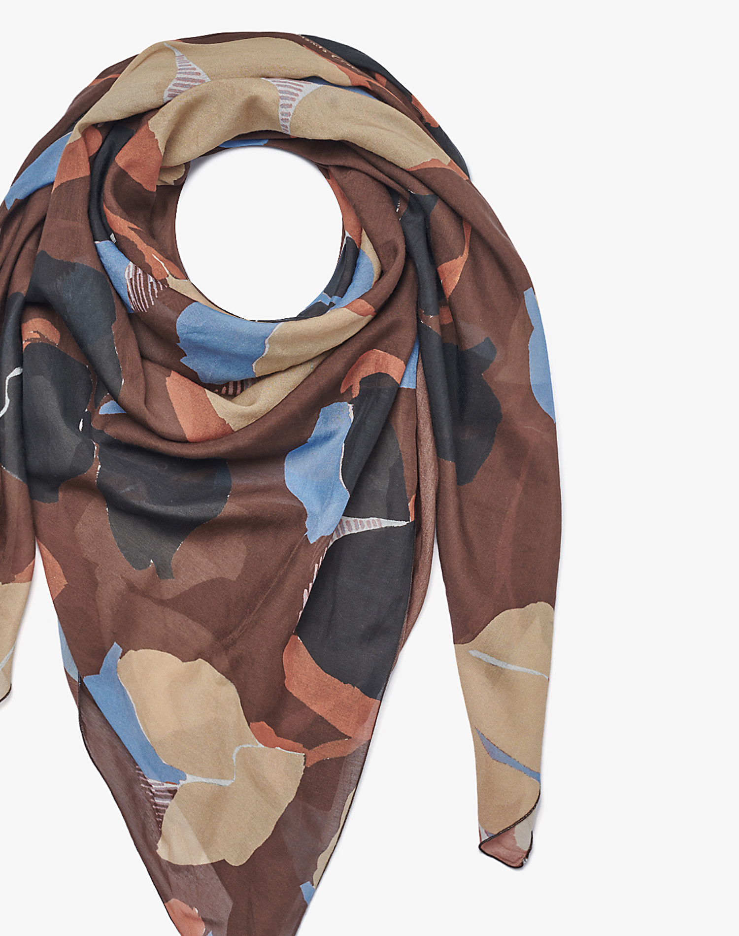 TRAPEZE SCARF IN VOILE COTTON SILK | Manila Grace