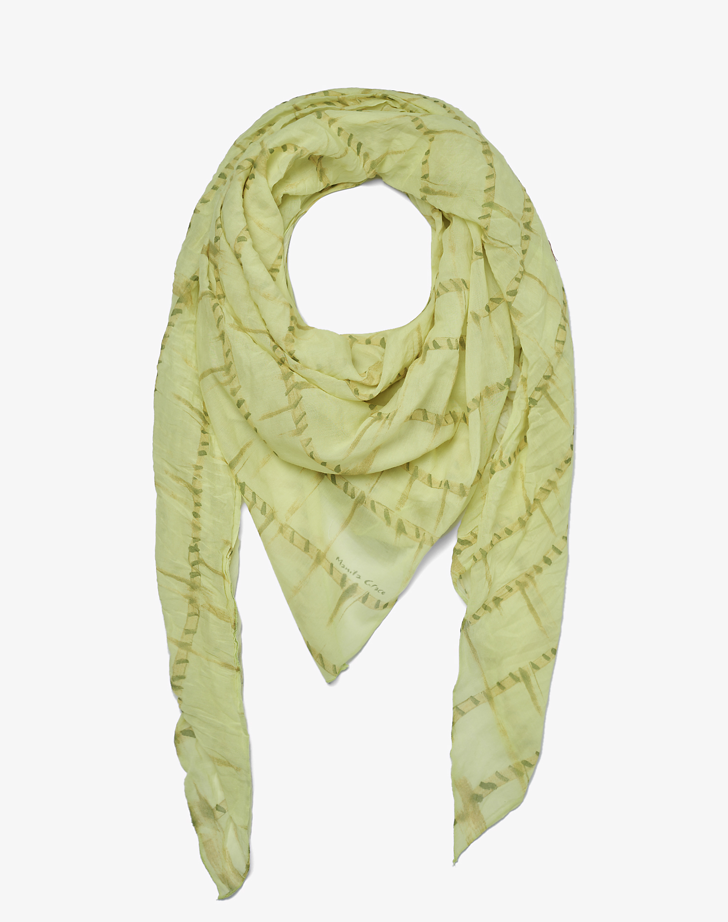 TRAPEZE SCARF IN VOILE COTTON SILK - FOULARDS & SCARVES - Manila Grace | Official Website