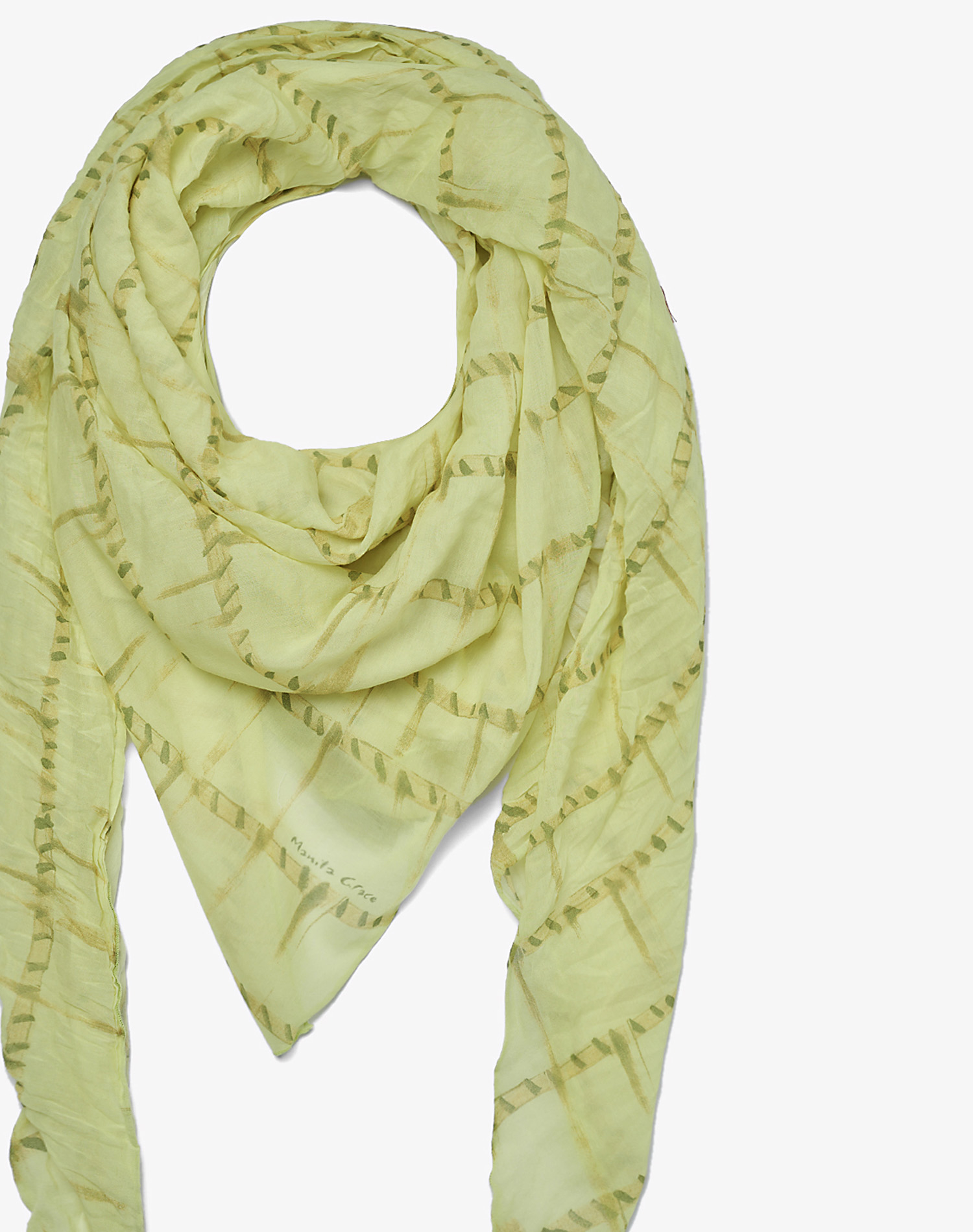 TRAPEZE SCARF IN VOILE COTTON SILK | Manila Grace