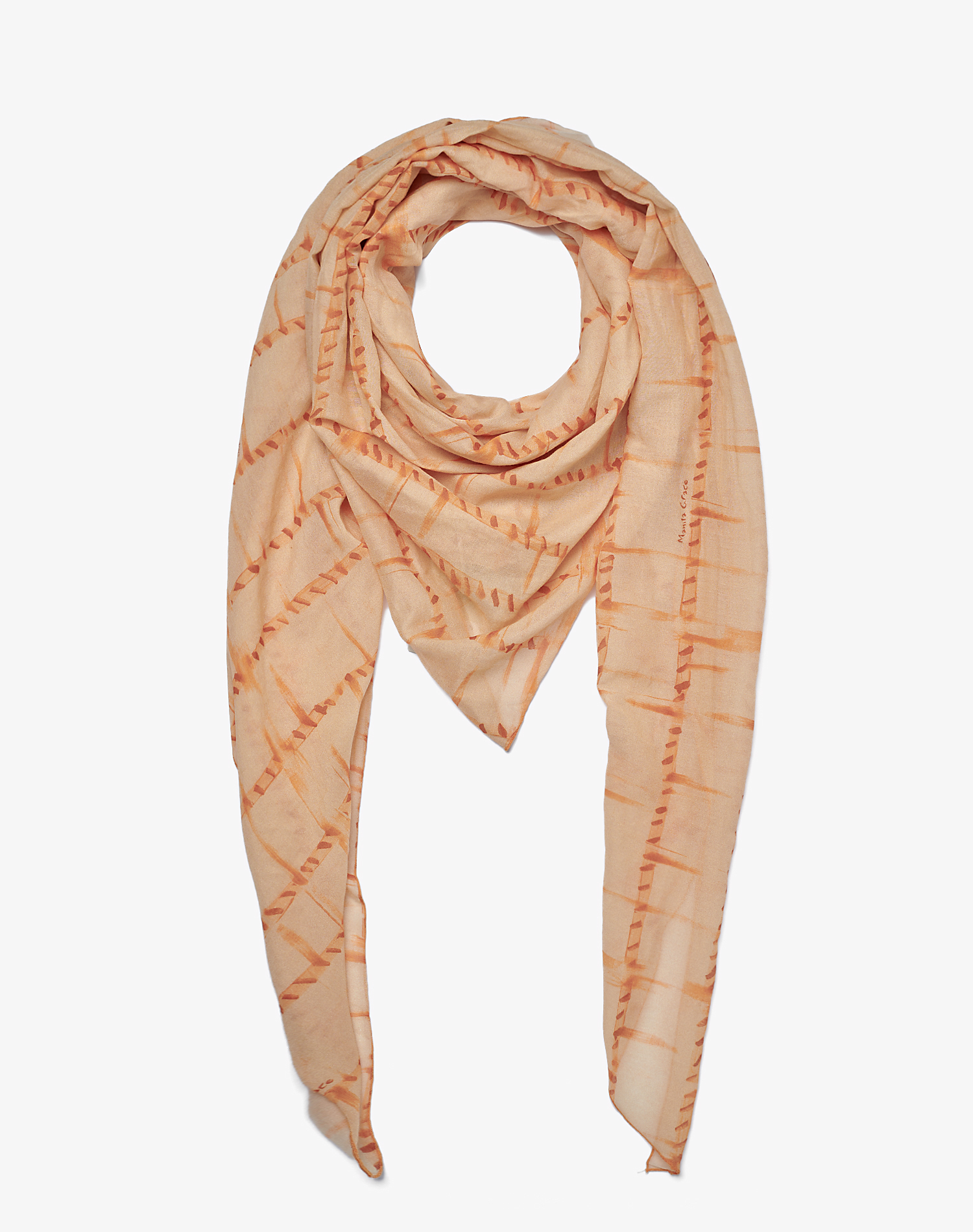 TRAPEZE SCARF IN VOILE COTTON SILK - FOULARDS & SCARVES - Manila Grace | Official Website