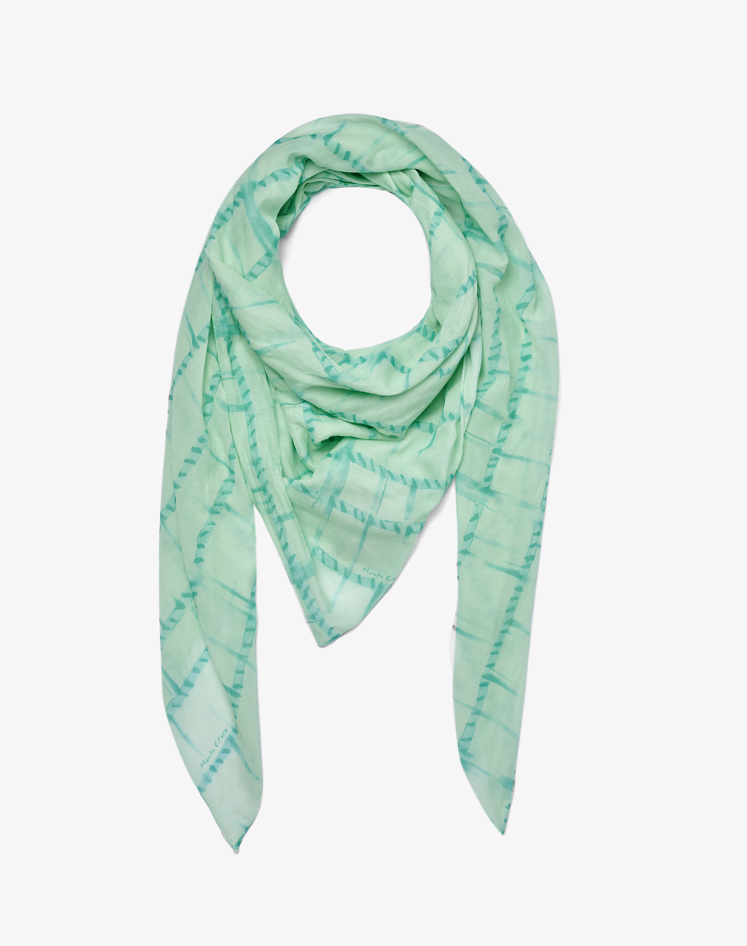 TRAPEZE SCARF IN VOILE COTTON SILK - MD491 - Manila Grace | Official Website