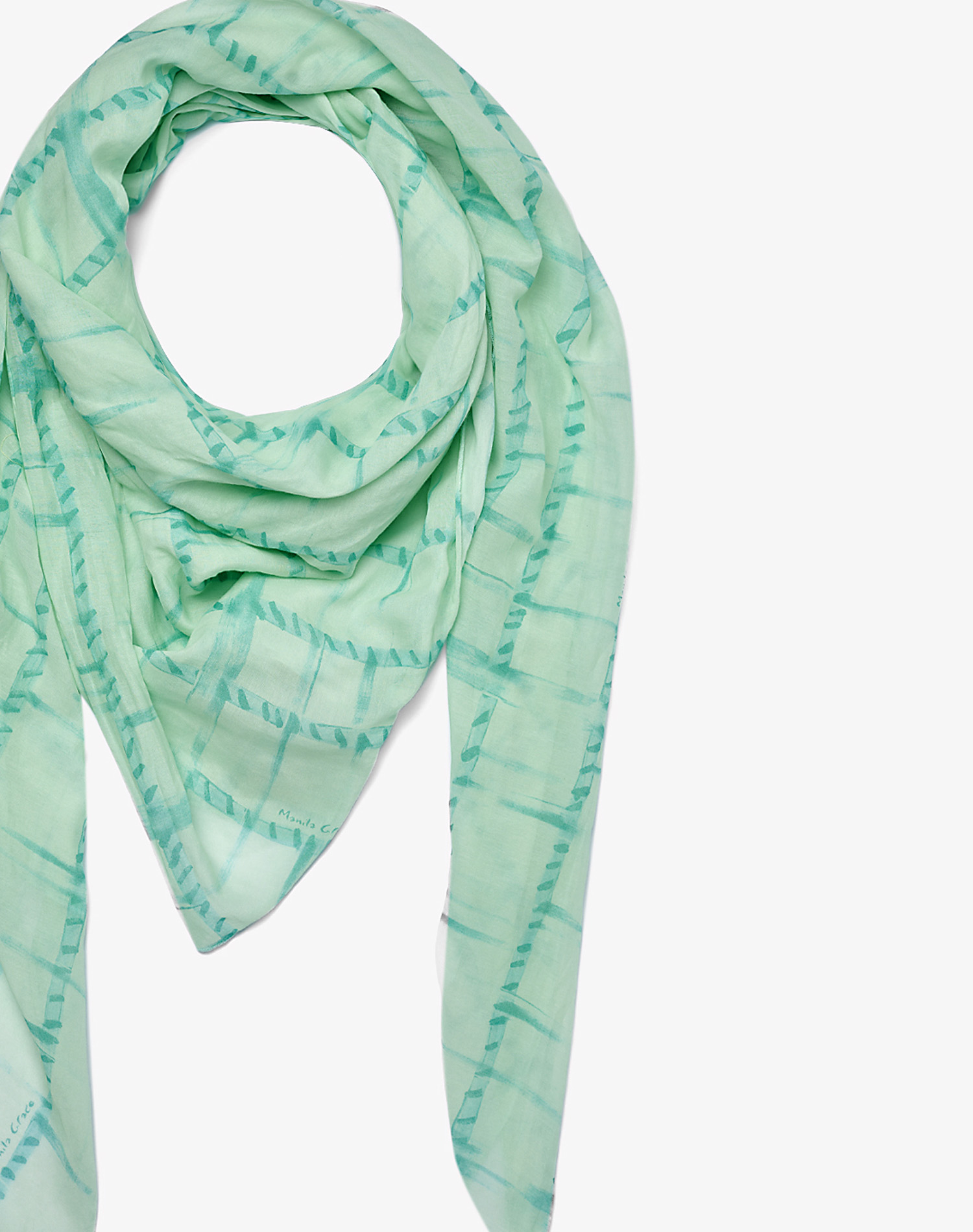 TRAPEZE SCARF IN VOILE COTTON SILK - MD491 - Manila Grace | Official Website
